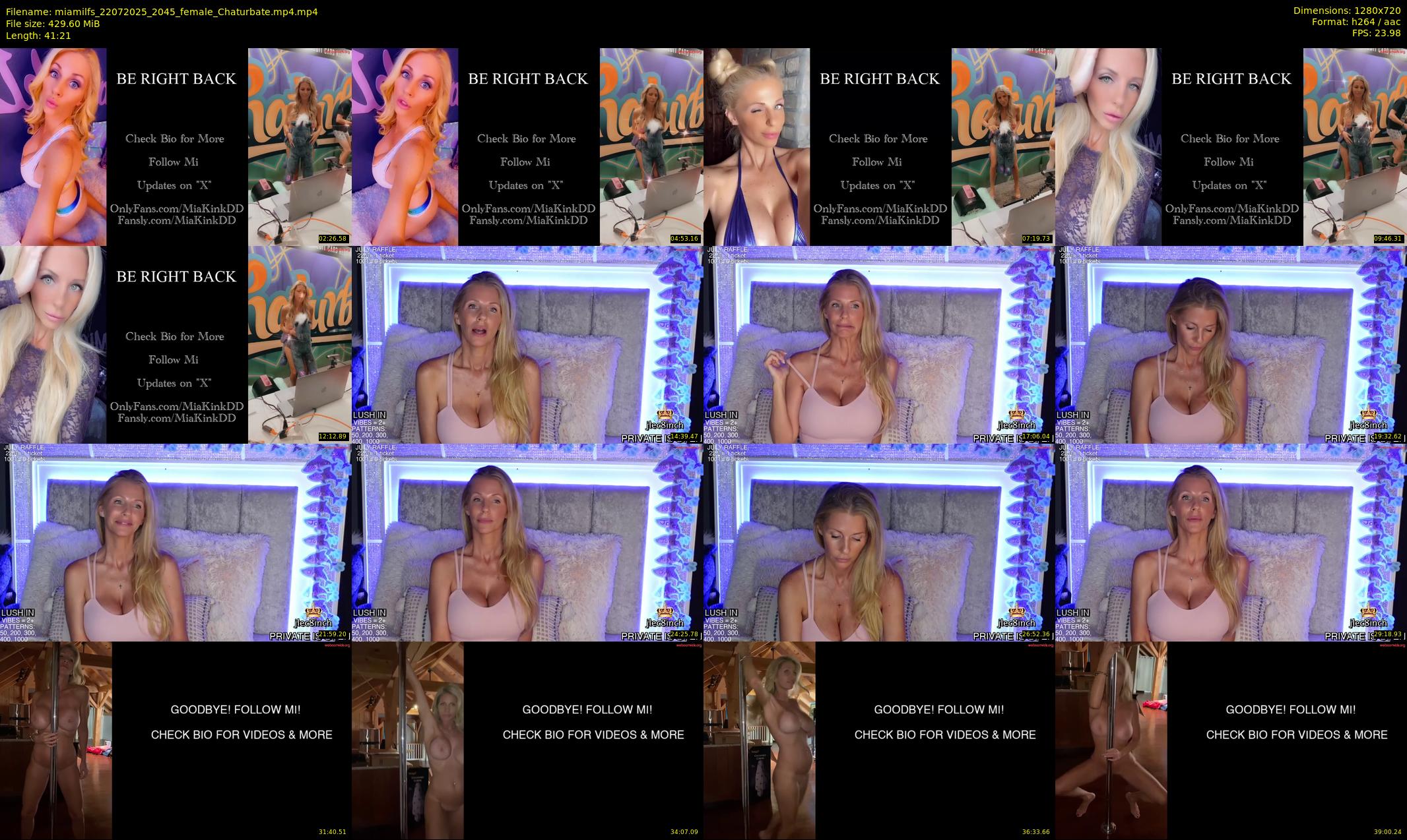 miamilfs — 42 minute Chaturbate female cam show recording, 720p, Jul 22, 2025