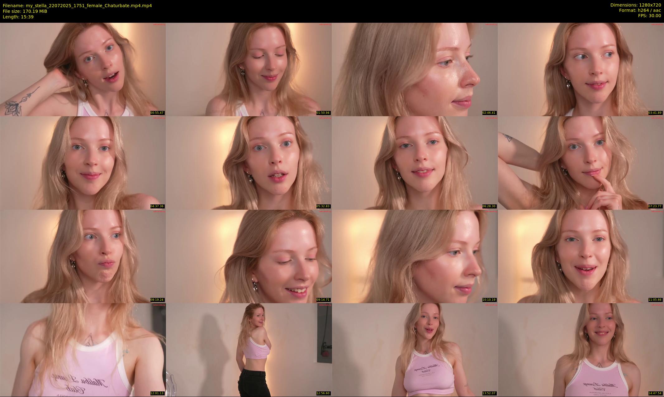 my_stella — 16 minute Chaturbate female cam show recording, 720p, Jul 22, 2025