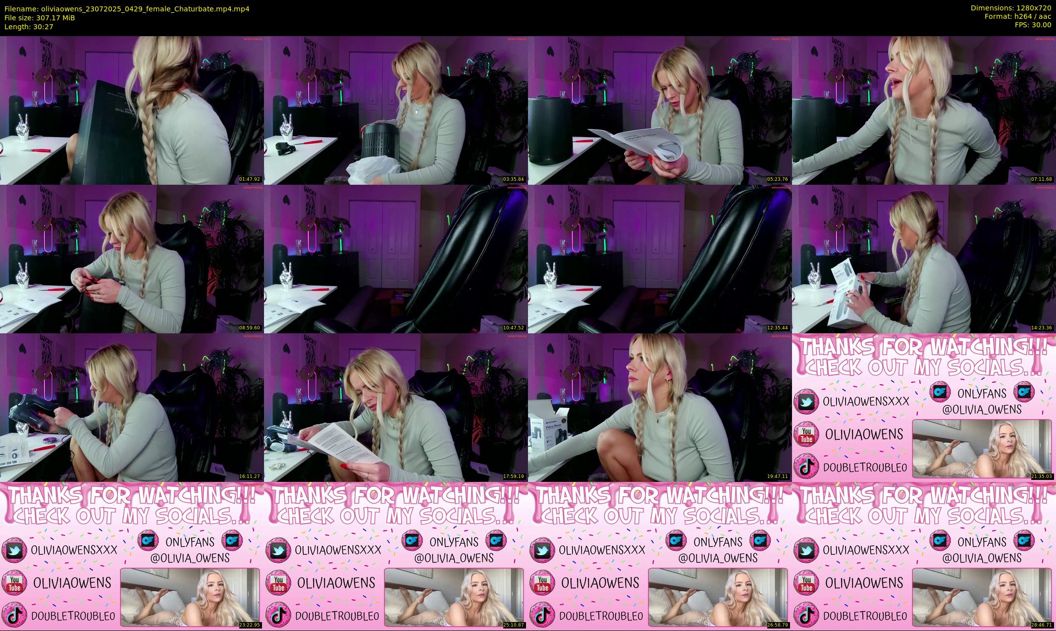 oliviaowens — 31 minute Chaturbate female cam show recording, 720p, Jul 23, 2025