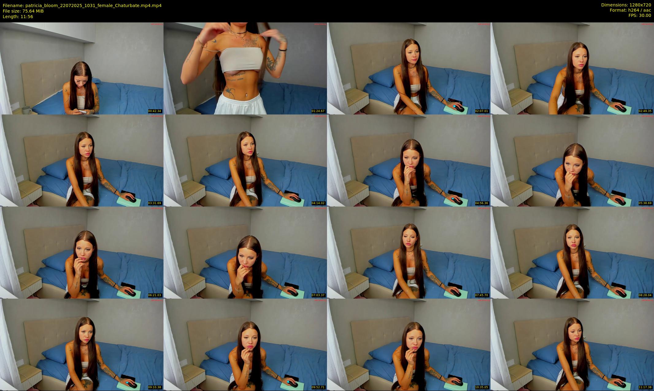 patricia_bloom — 12 minute Chaturbate female cam show recording, 720p, Jul 22, 2025
