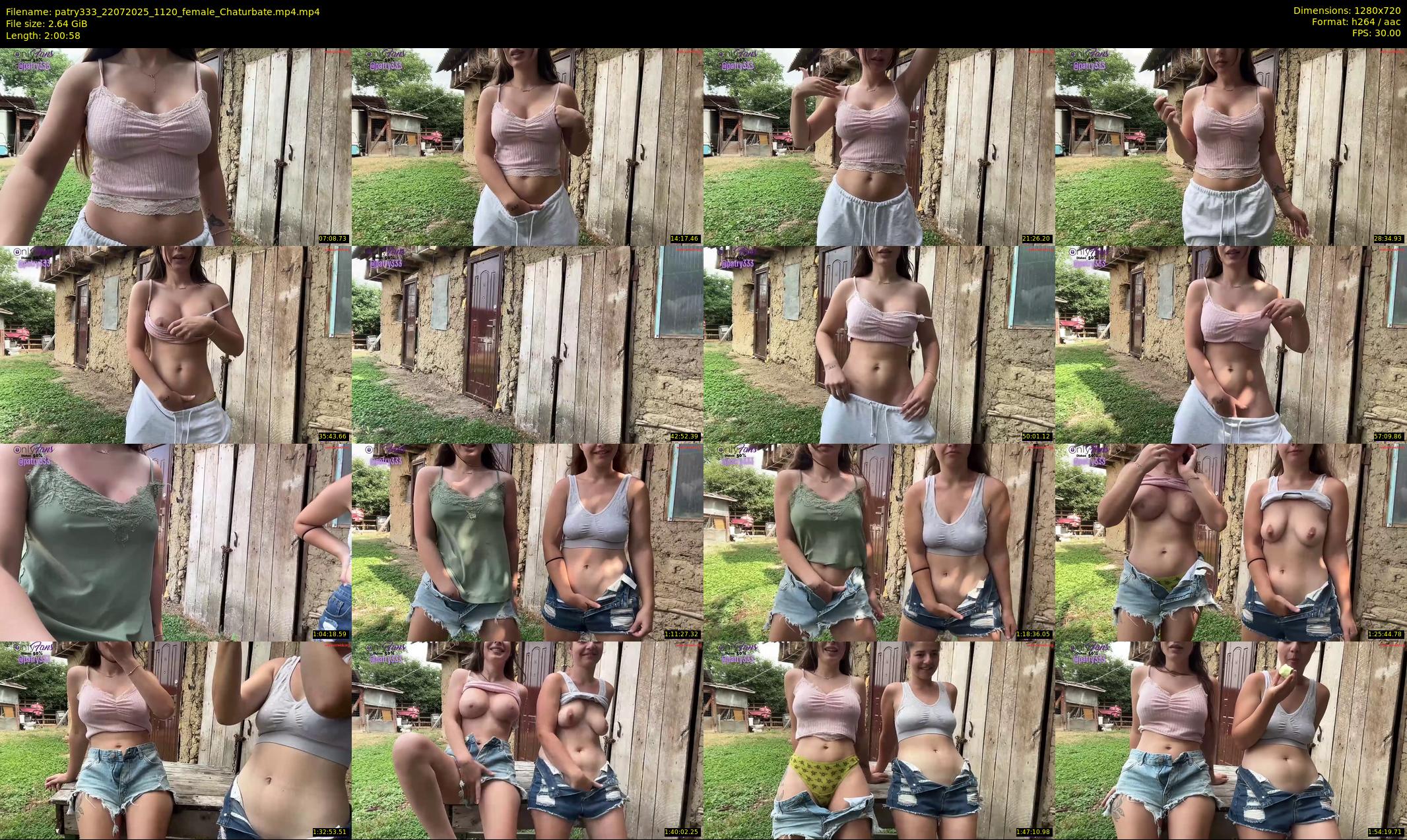 patry333 — 121 minute Chaturbate female cam show recording, 720p, Jul 22, 2025