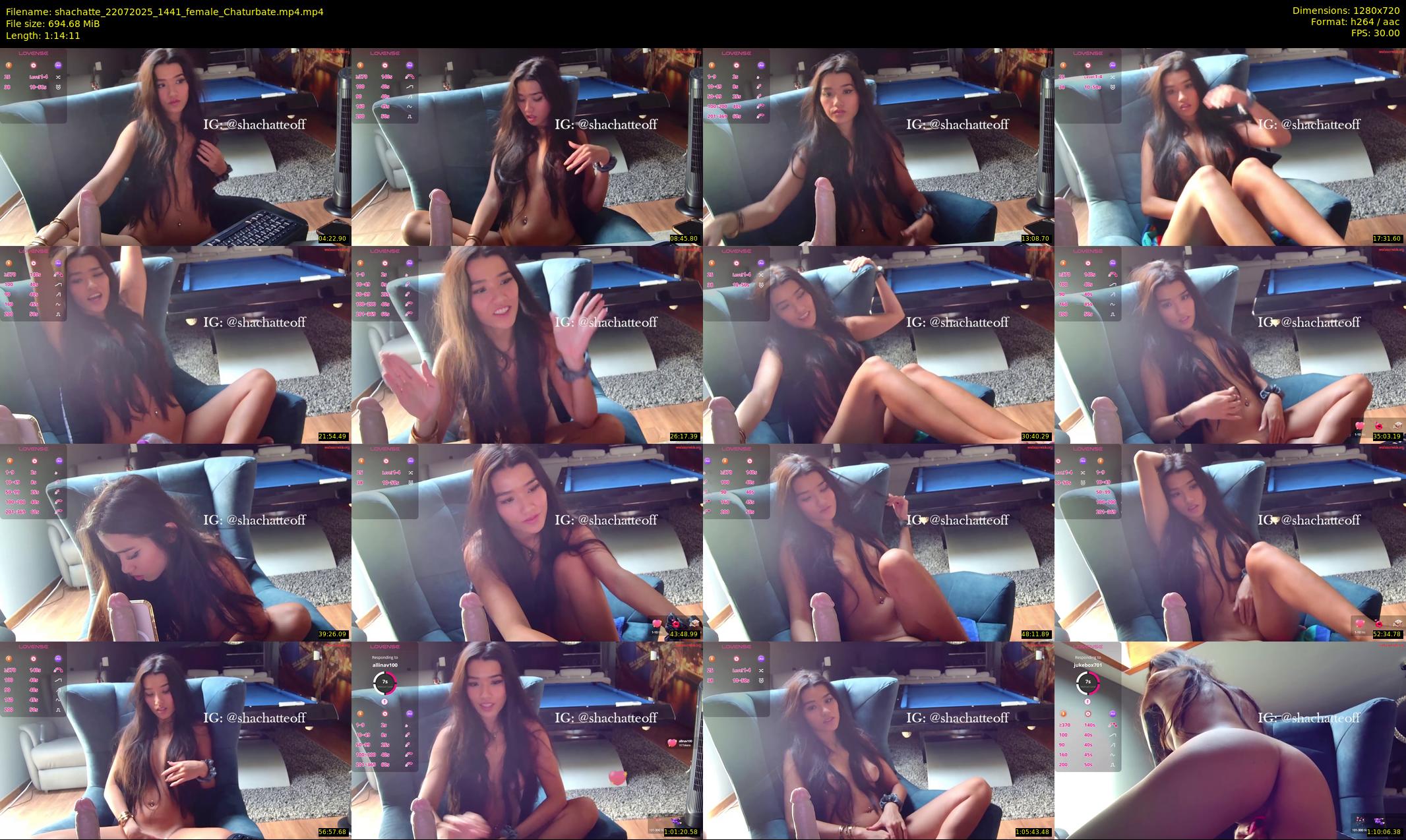 shachatte — 75 minute Chaturbate couple cam show recording, 720p, Jul 22, 2025