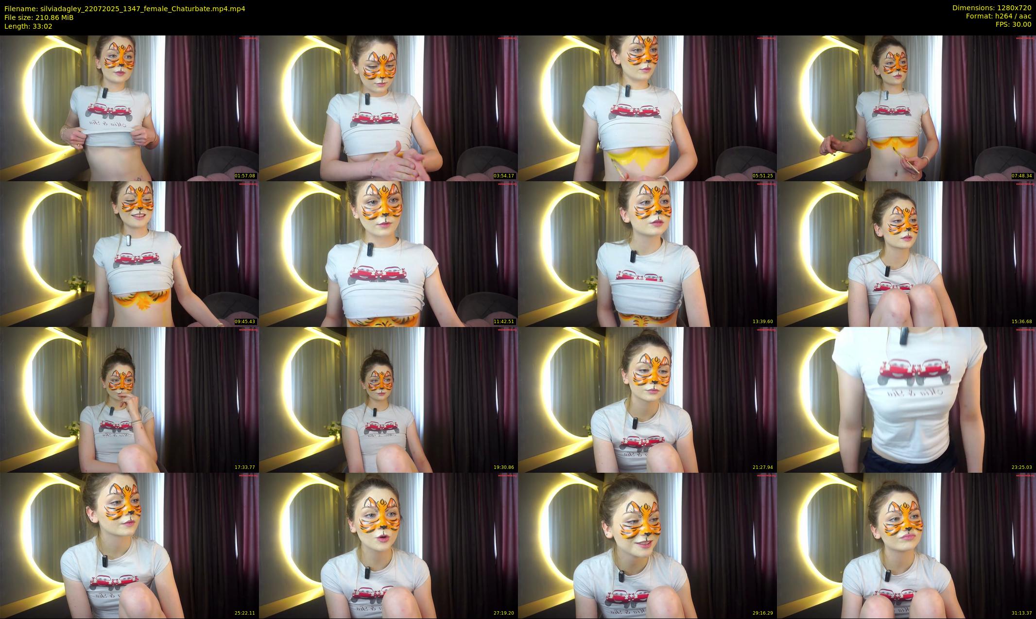 silviadagley — 34 minute Chaturbate female cam show recording, 720p, Jul 22, 2025