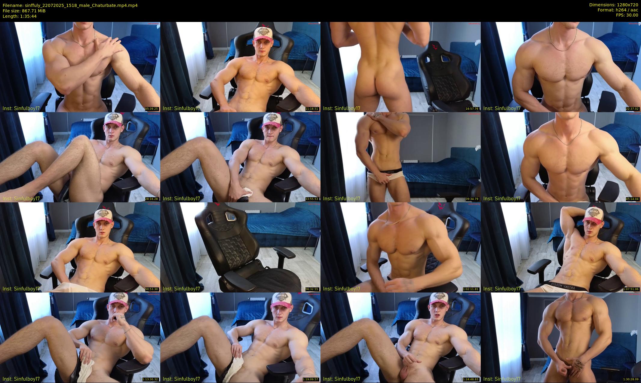 sinffuly — 96 minute Chaturbate male cam show recording, 720p, Jul 22, 2025