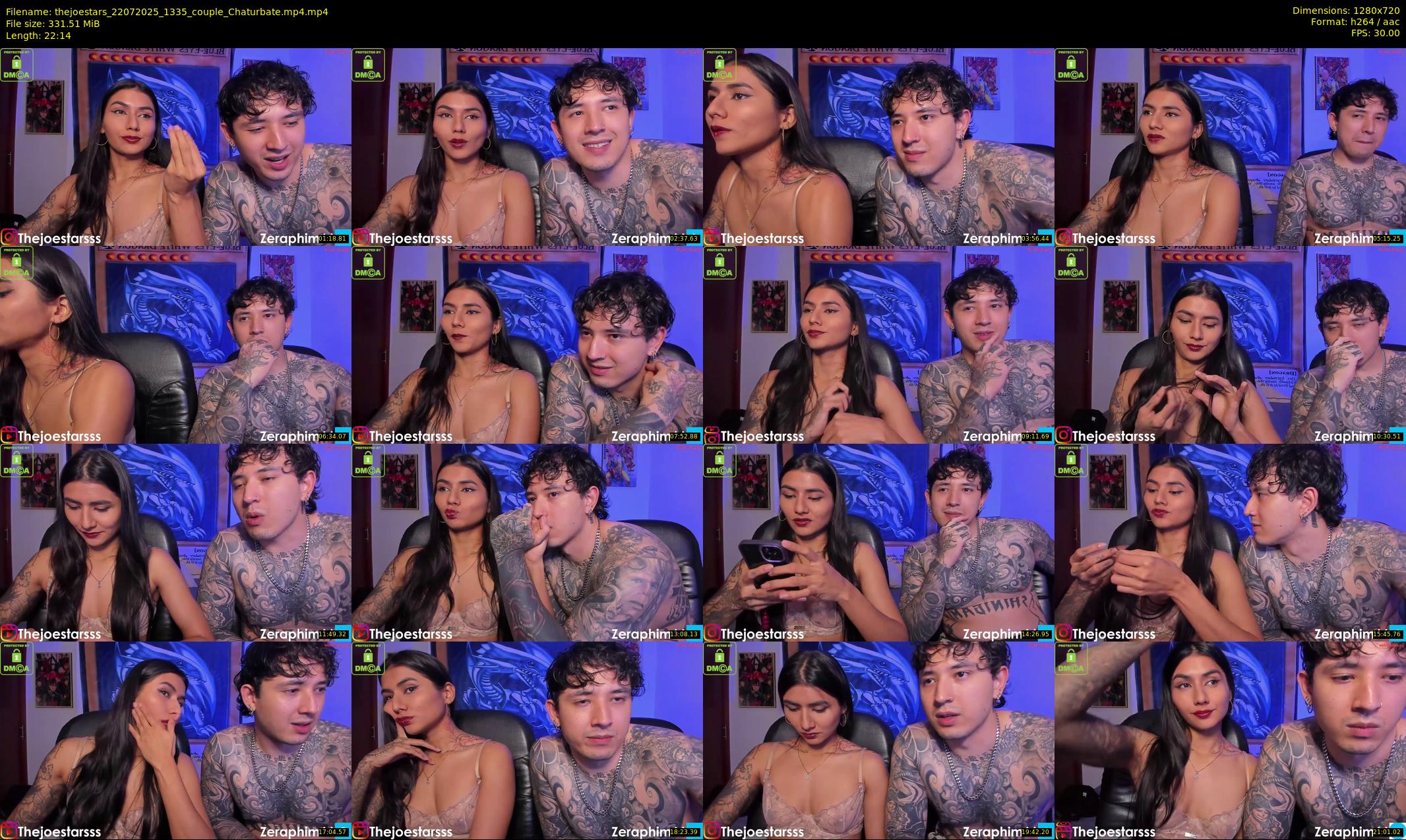 thejoestars — 23 minute Chaturbate couple cam show recording, 720p, Jul 22, 2025