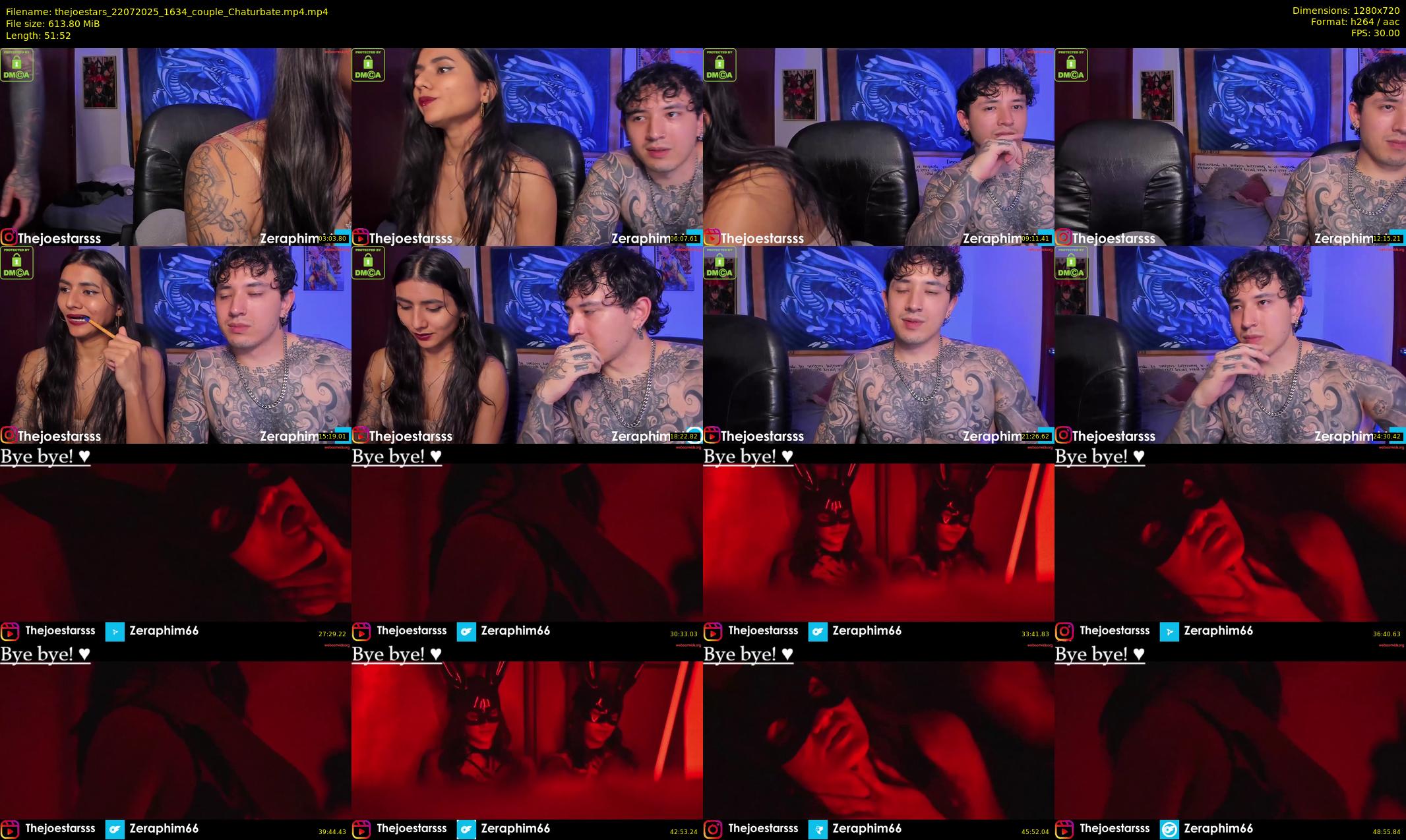 thejoestars — 52 minute Chaturbate couple cam show recording, 720p, Jul 22, 2025