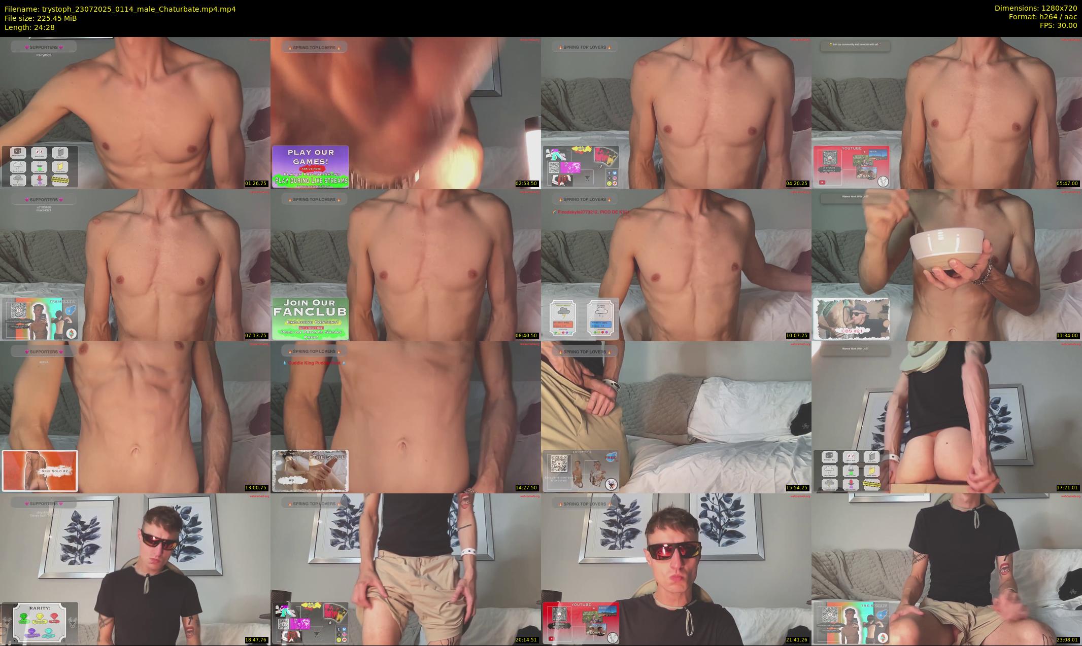 trystoph — 25 minute Chaturbate male cam show recording, 720p, Jul 23, 2025