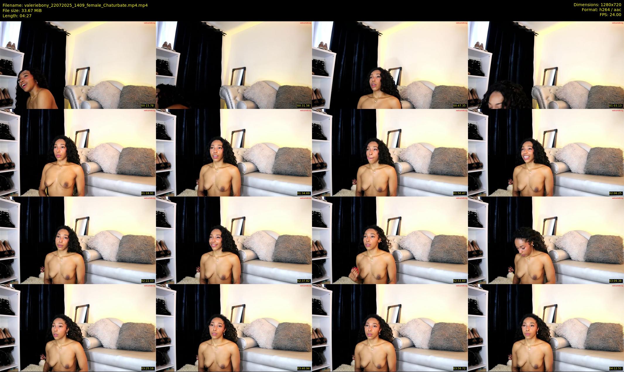 valeriebony — 5 minute Chaturbate female cam show recording, 720p, Jul 22, 2025