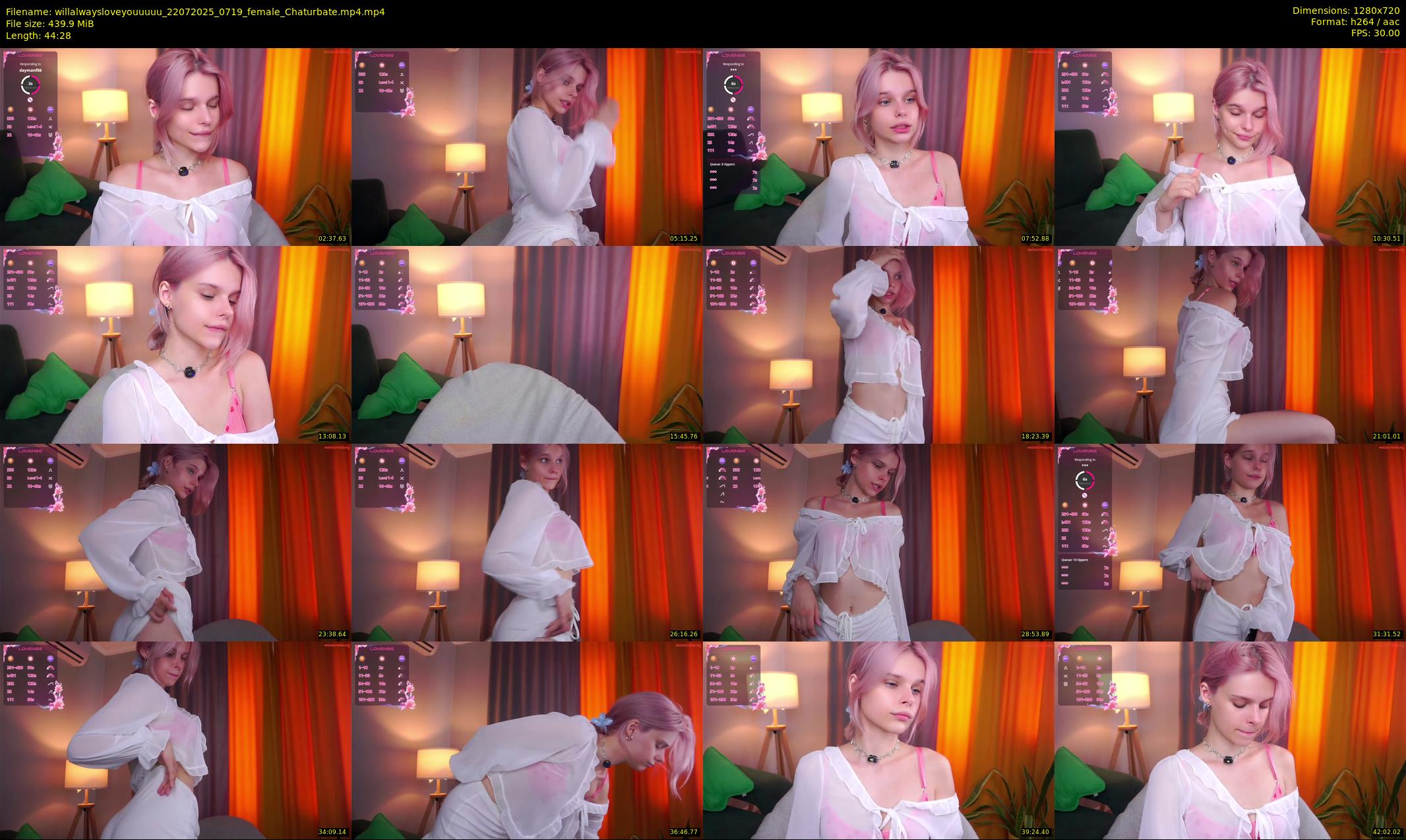 willalwaysloveyouuuuu — 45 minute Chaturbate female cam show recording, 720p, Jul 22, 2025