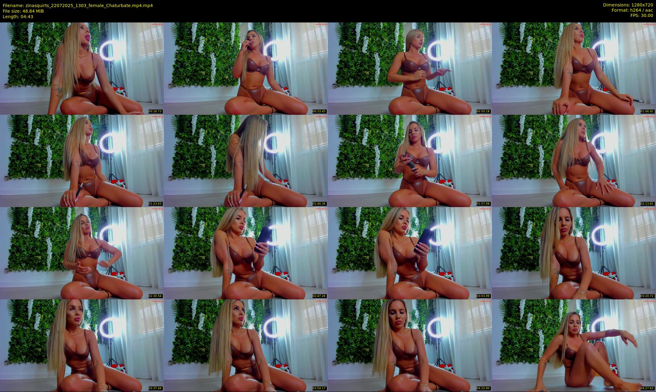 zinasquirts — 5 minute Chaturbate female cam show recording, 720p, Jul 22, 2025