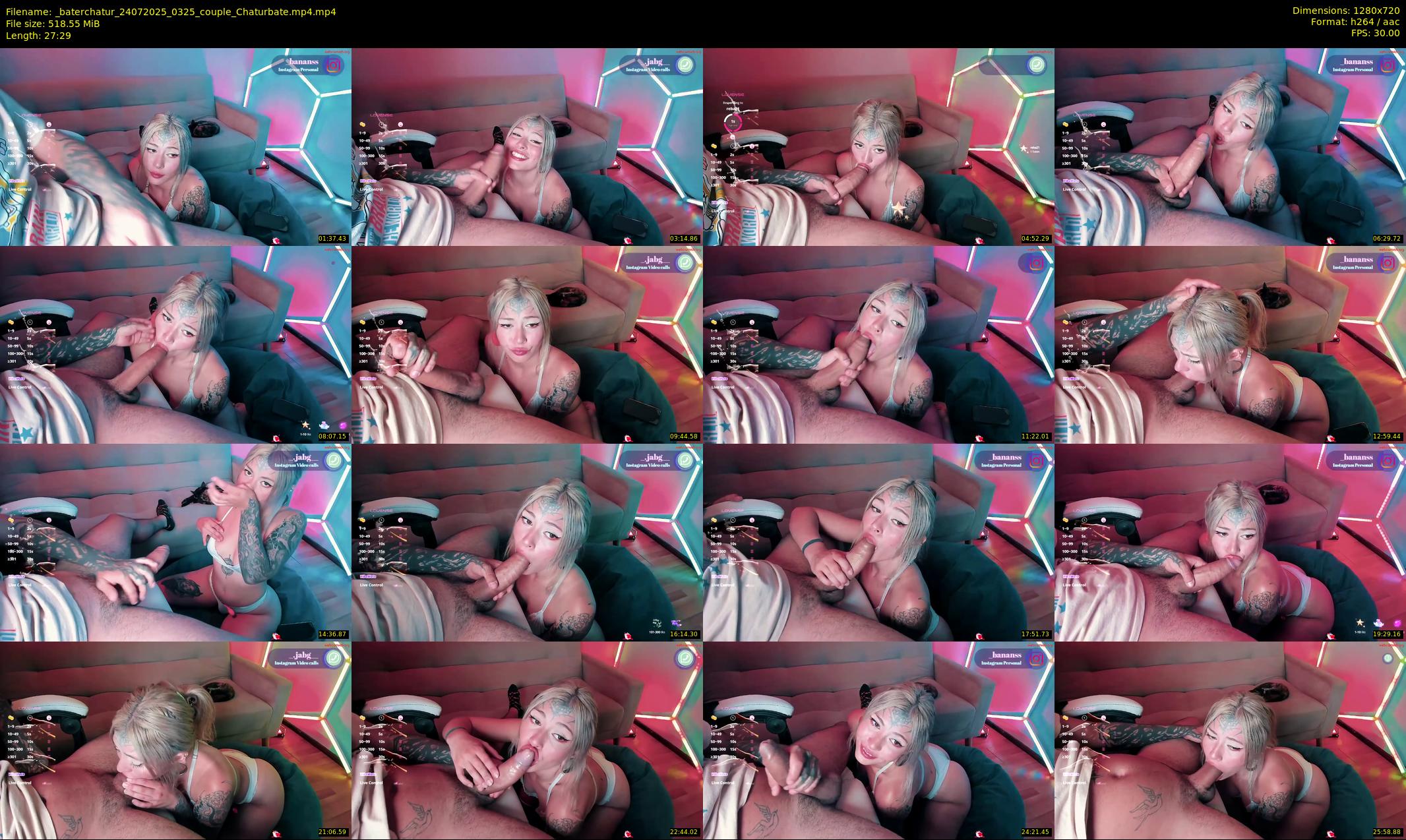 _baterchatur — 28 minute Chaturbate couple cam show recording, 720p, Jul 24, 2025
