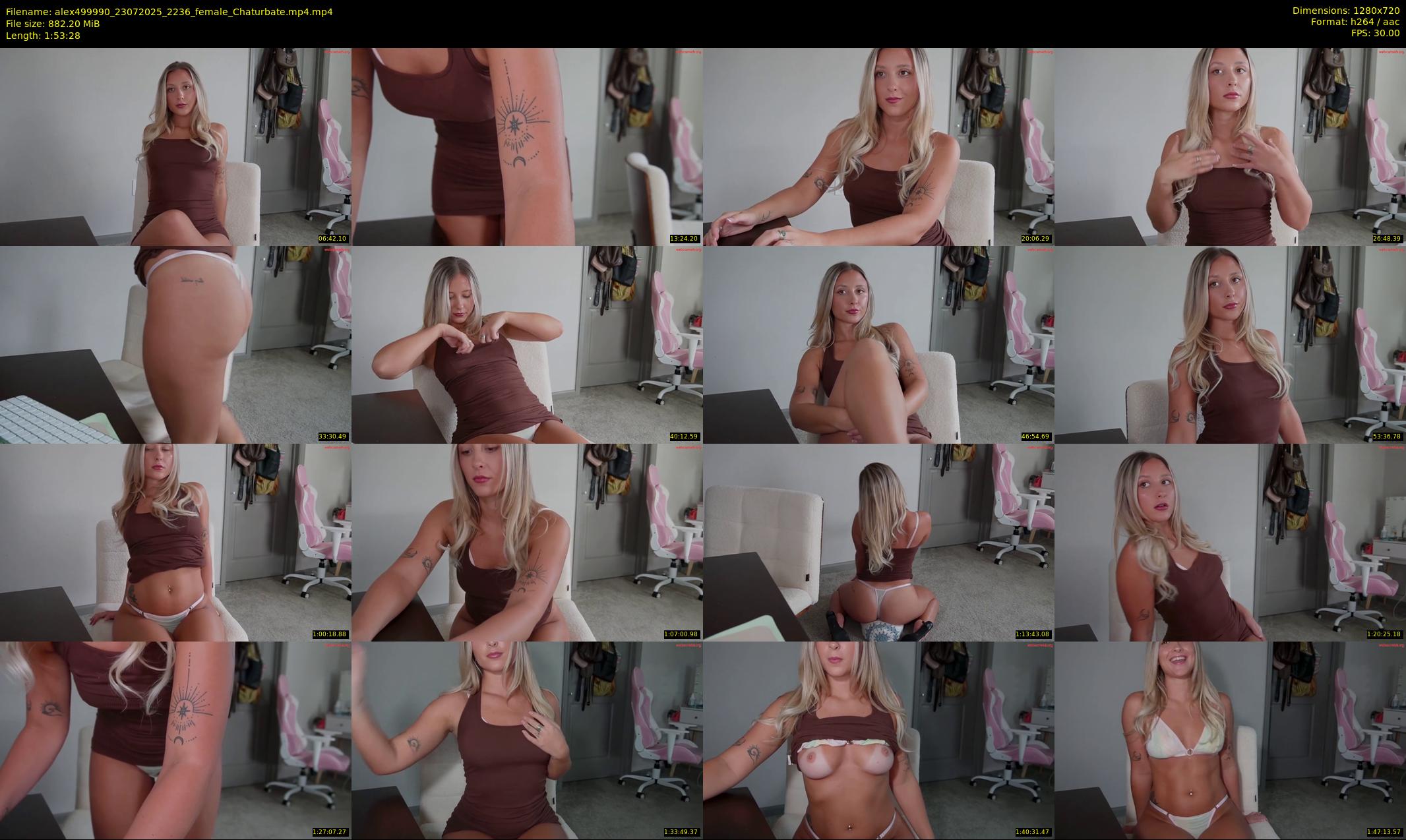 alex499990 — 114 minute Chaturbate female cam show recording, 720p, Jul 23, 2025