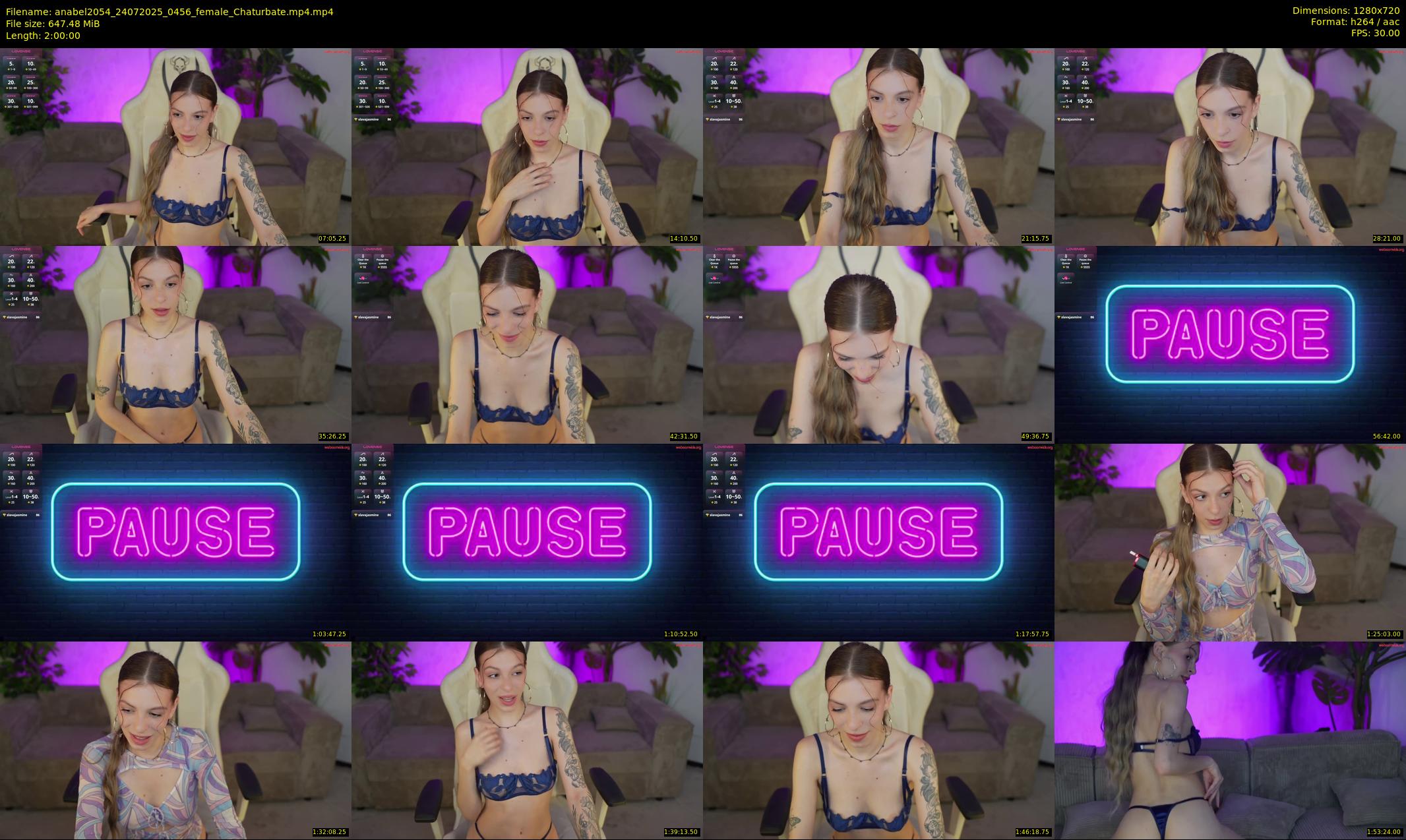 anabel2054 — 120 minute Chaturbate female cam show recording, 720p, Jul 24, 2025