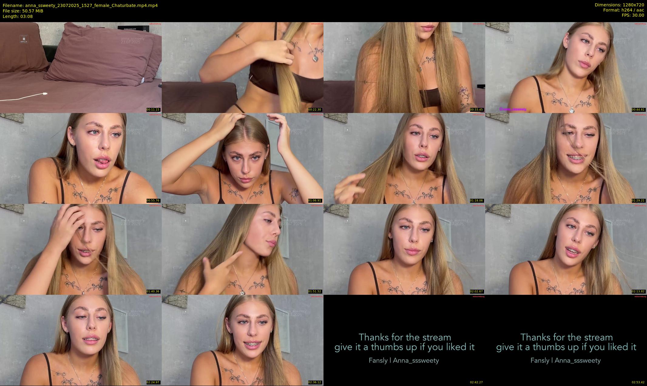 anna_ssweety — 4 minute Chaturbate female cam show recording, 720p, Jul 23, 2025