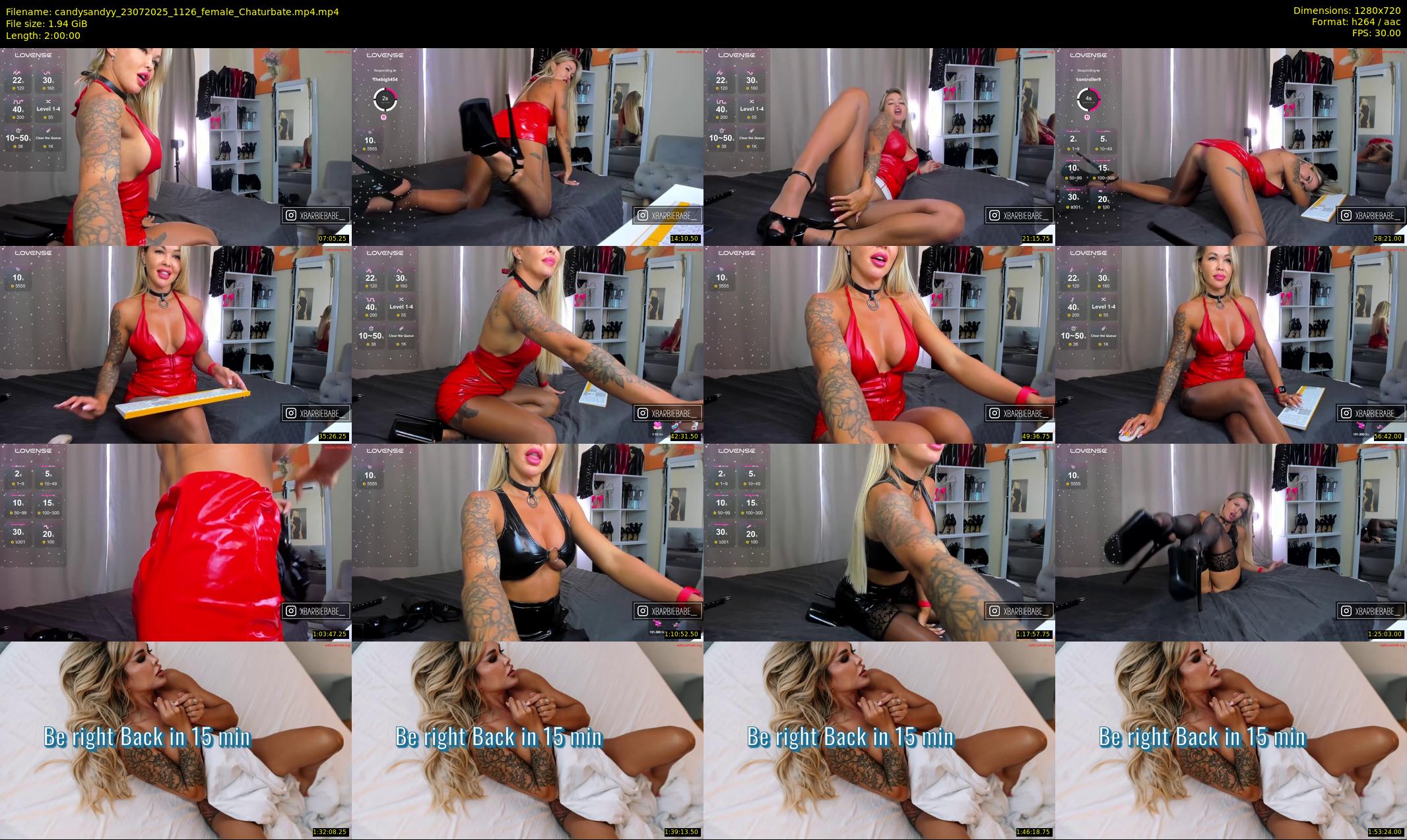 candysandyy — 120 minute Chaturbate female cam show recording, 720p, Jul 23, 2025