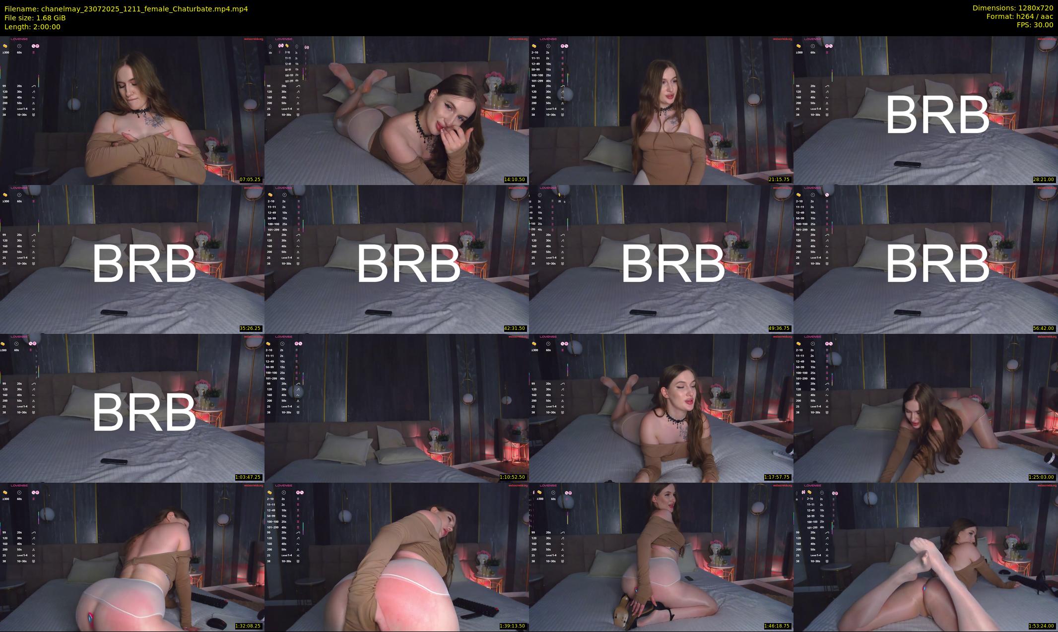 chanelmay — 120 minute Chaturbate female cam show recording, 720p, Jul 23, 2025