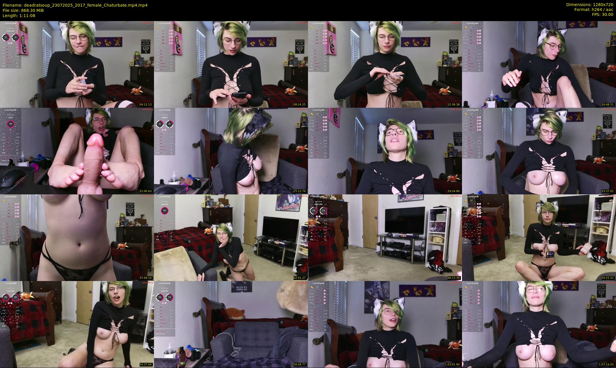 deadratsoup — 72 minute Chaturbate female cam show recording, 720p, Jul 23, 2025