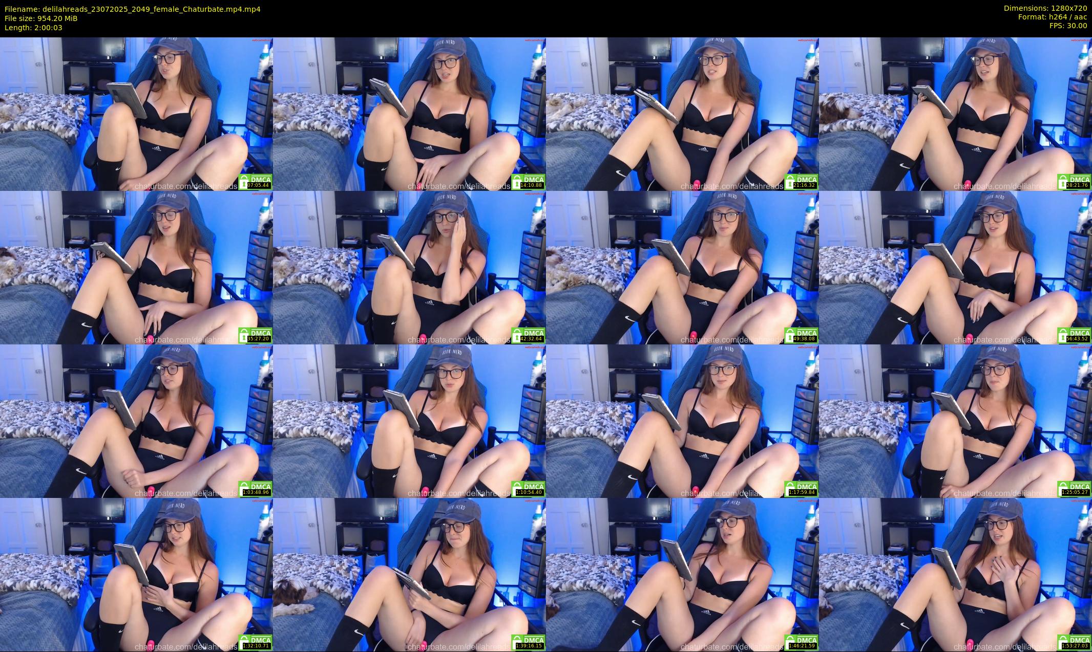delilahreads — 121 minute Chaturbate female cam show recording, 720p, Jul 23, 2025