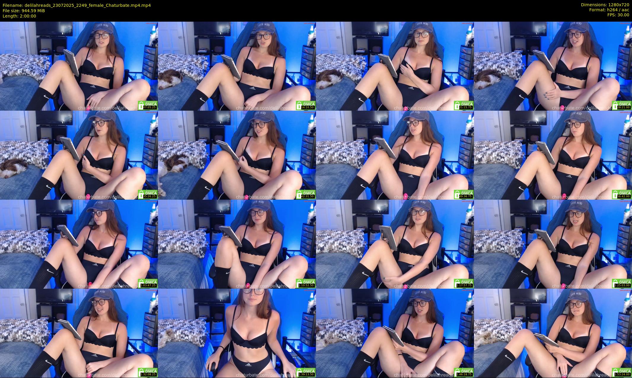 delilahreads — 120 minute Chaturbate female cam show recording, 720p, Jul 23, 2025