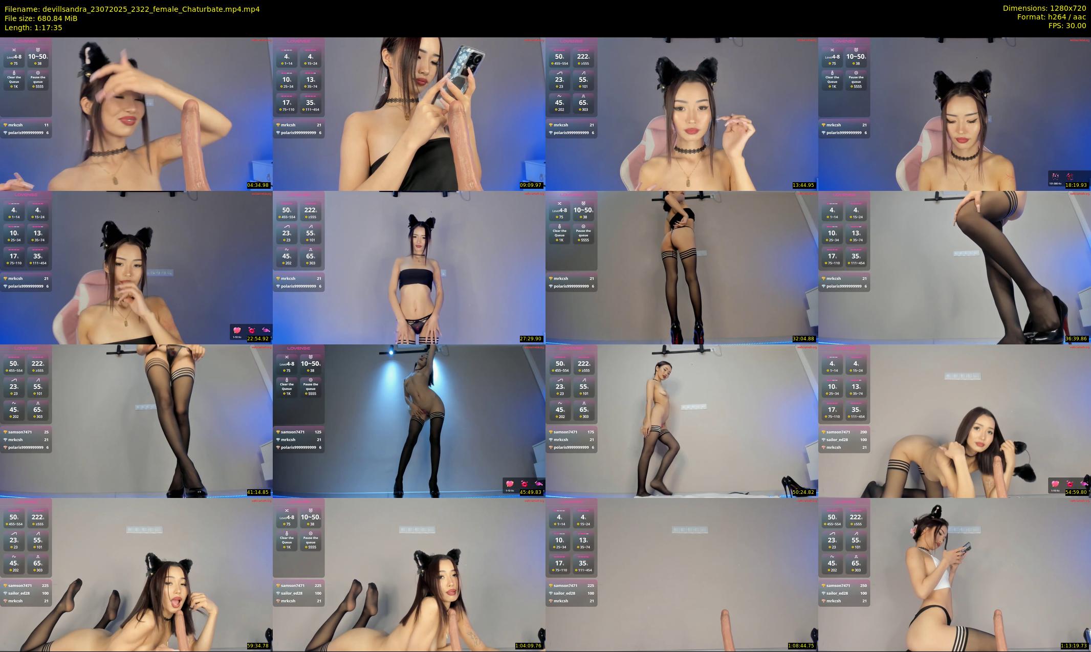 devillsandra — 78 minute Chaturbate female cam show recording, 720p, Jul 23, 2025