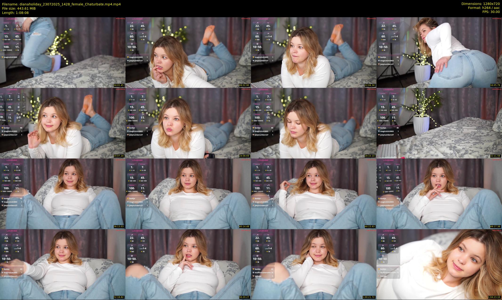 dianaholiday — 69 minute Chaturbate female cam show recording, 720p, Jul 23, 2025