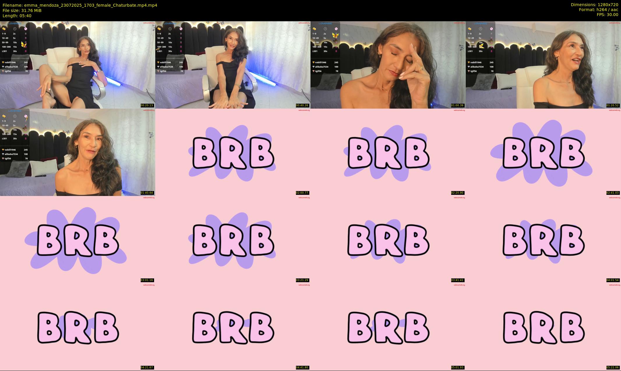 emma_mendoza — 6 minute Chaturbate female cam show recording, 720p, Jul 23, 2025