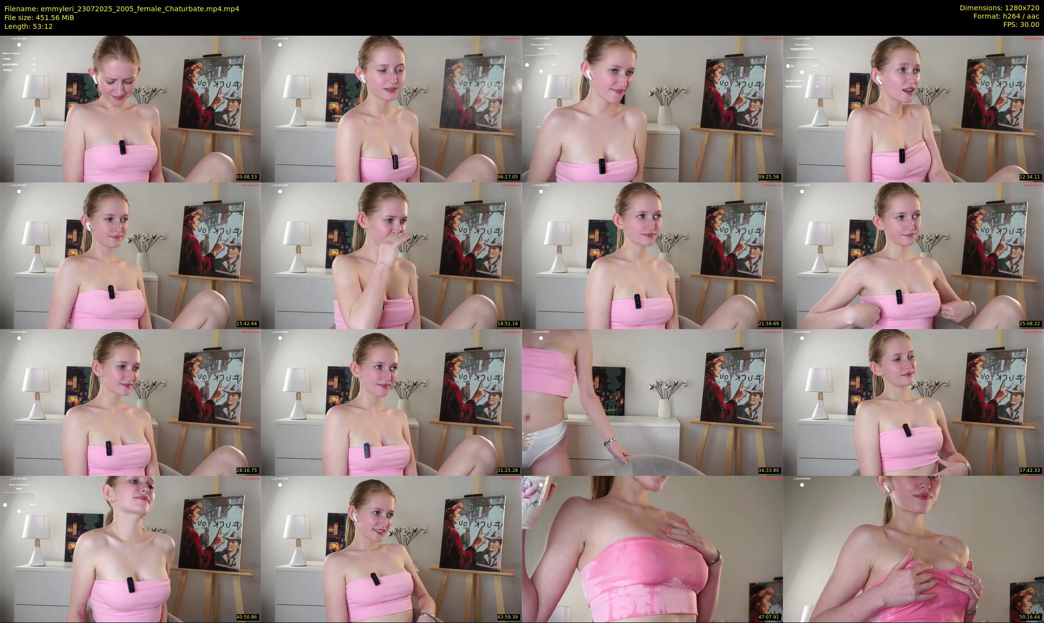 emmyleri — 54 minute Chaturbate female cam show recording, 720p, Jul 23, 2025