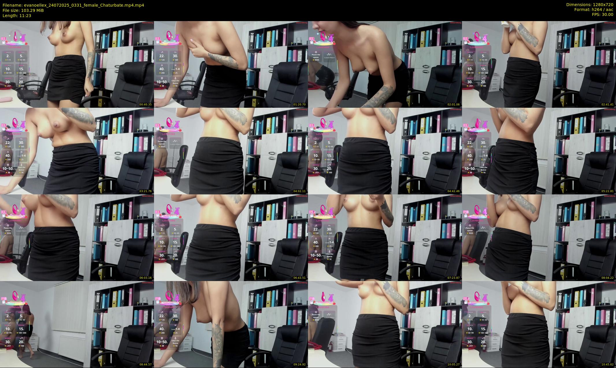 evanoellex — 12 minute Chaturbate female cam show recording, 720p, Jul 24, 2025