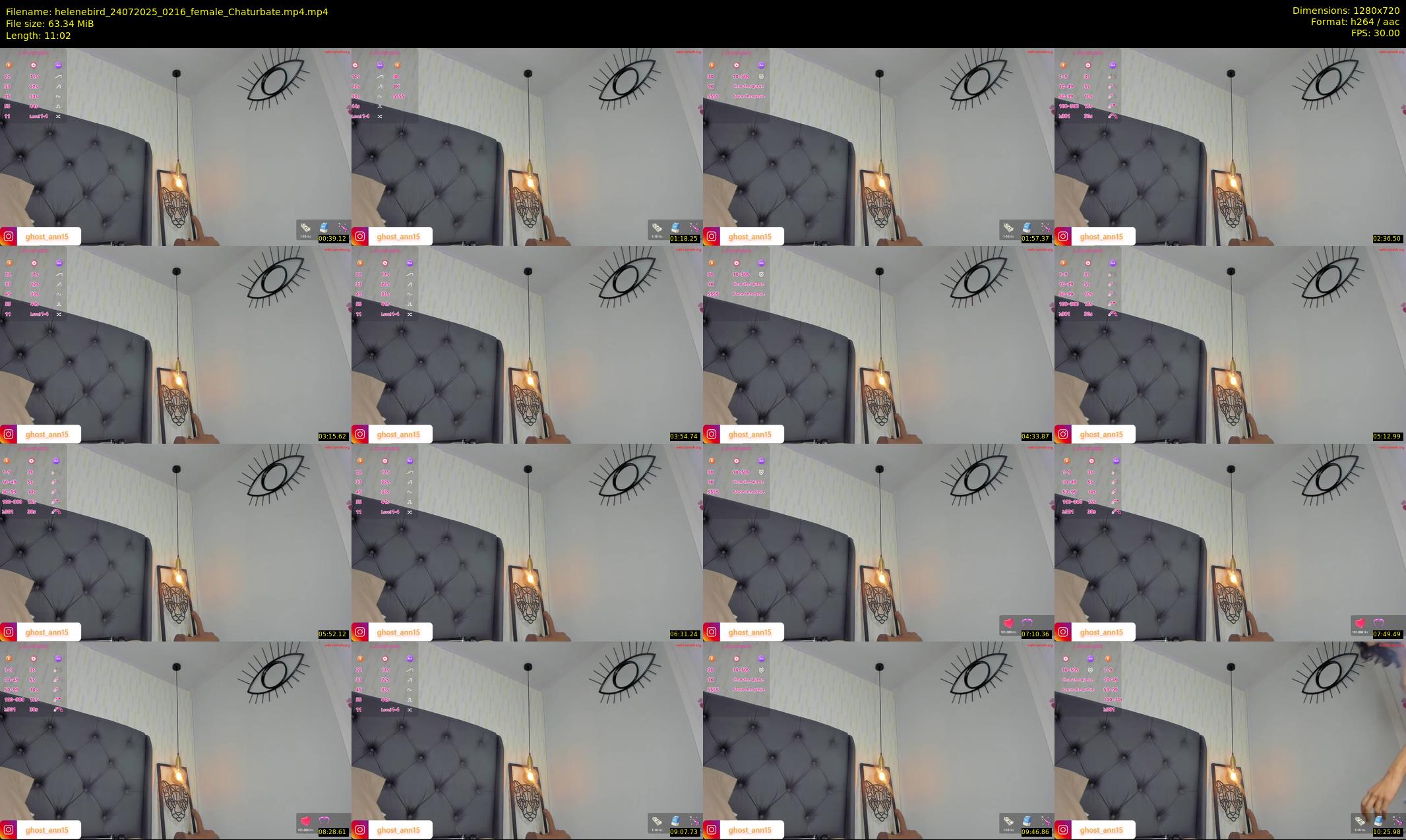 helenebird — 12 minute Chaturbate female cam show recording, 720p, Jul 24, 2025