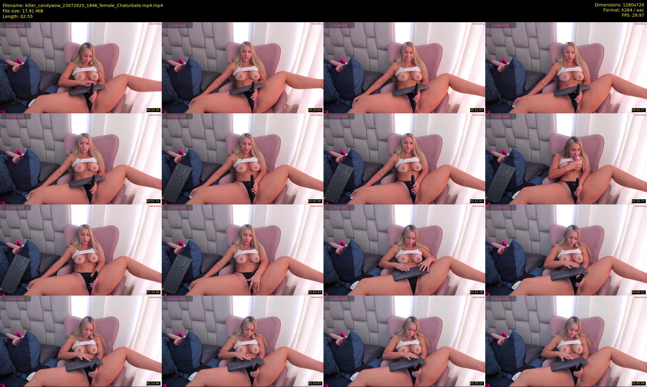 killer_candywow — 3 minute Chaturbate female cam show recording, 720p, Jul 23, 2025