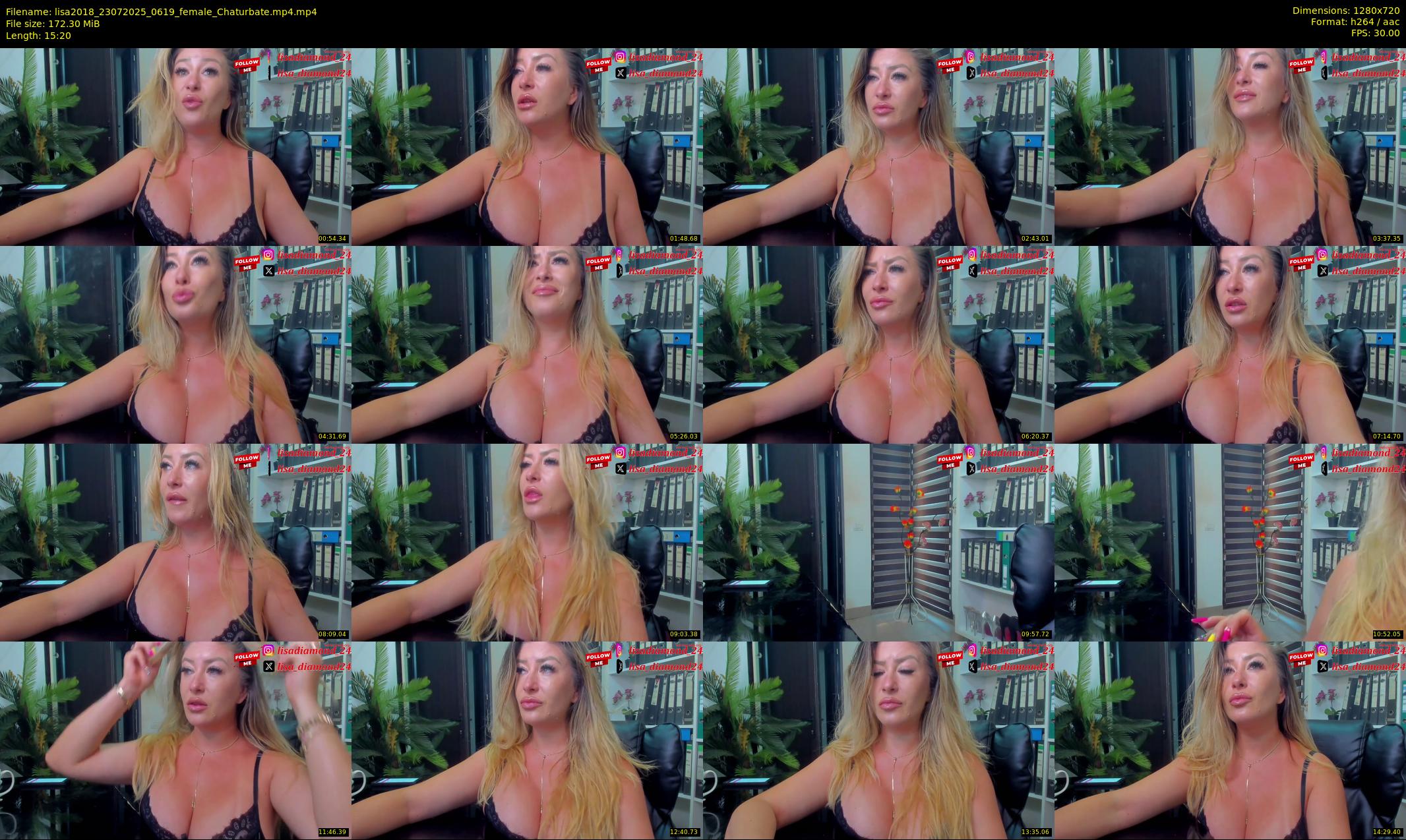 lisa2018 — 16 minute Chaturbate female cam show recording, 720p, Jul 23, 2025
