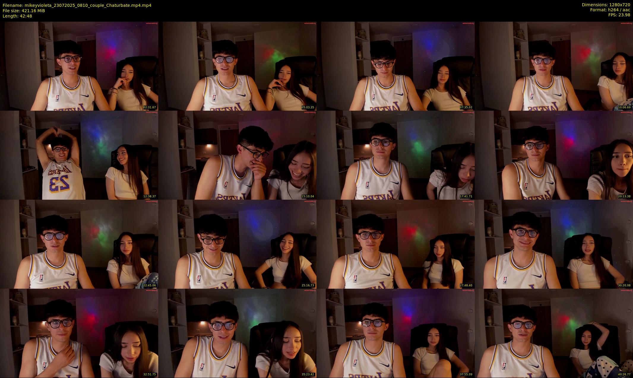 mikeyvioleta — 43 minute Chaturbate couple cam show recording, 720p, Jul 23, 2025