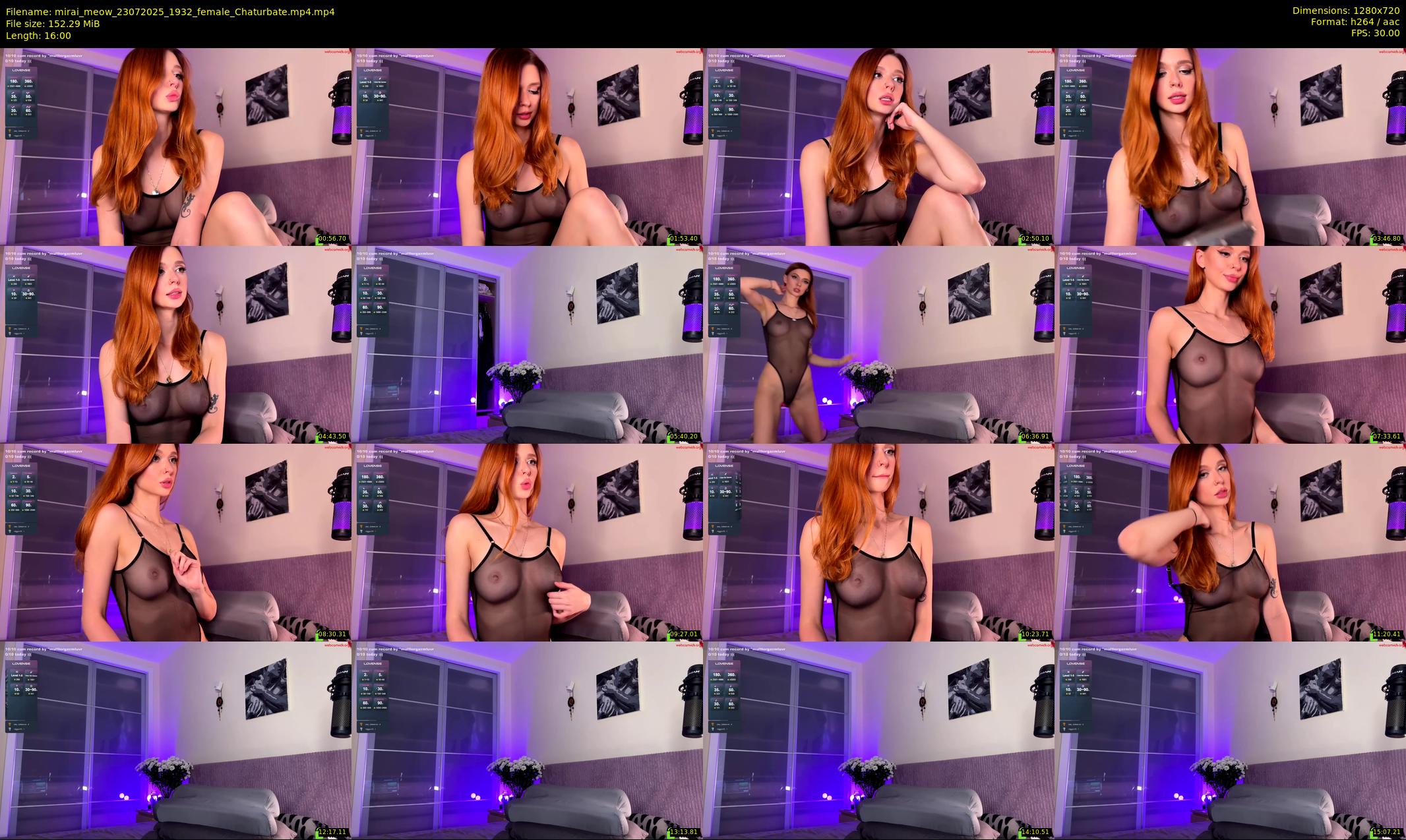 mirai_meow — 16 minute Chaturbate female cam show recording, 720p, Jul 23, 2025