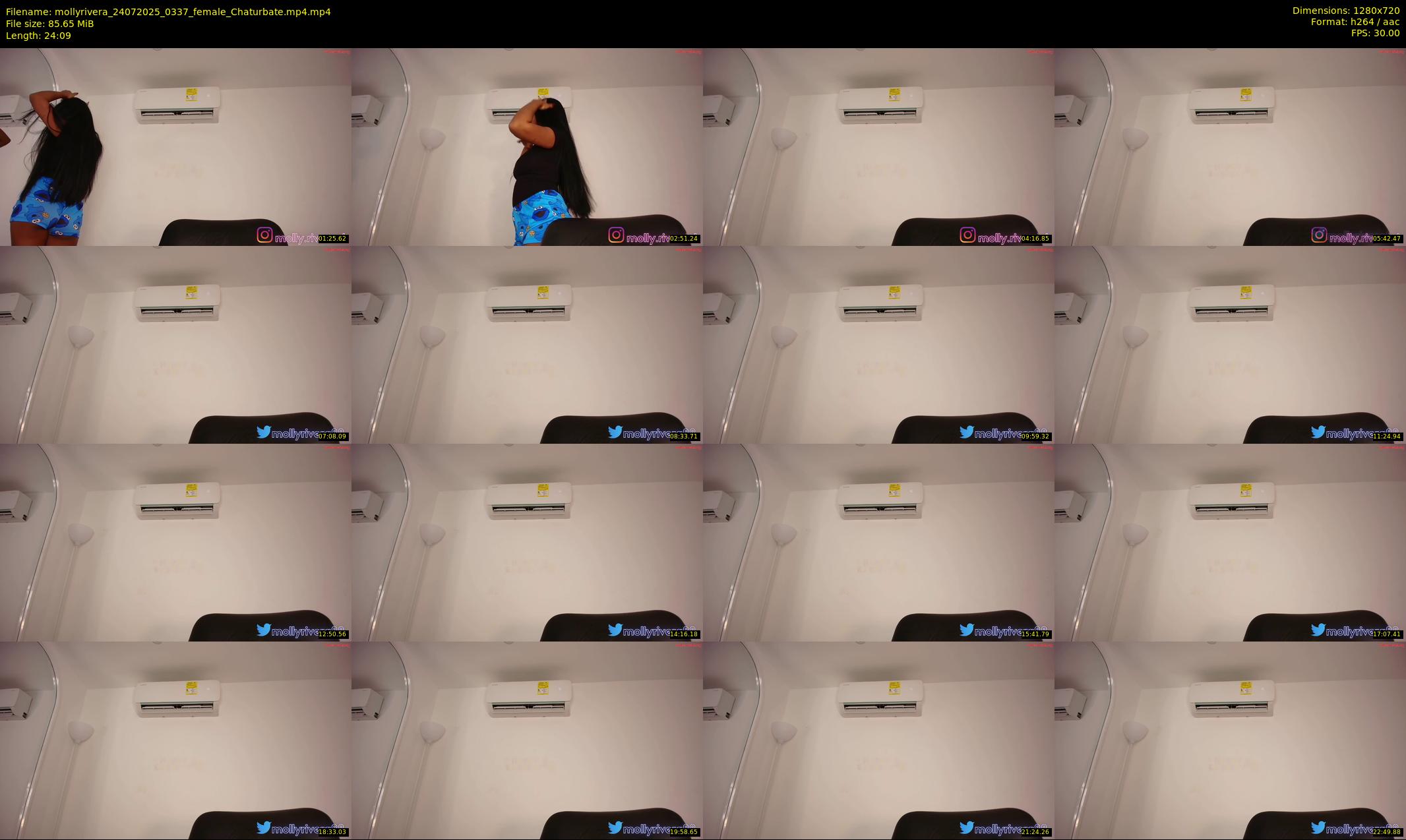 mollyrivera — 25 minute Chaturbate female cam show recording, 720p, Jul 24, 2025