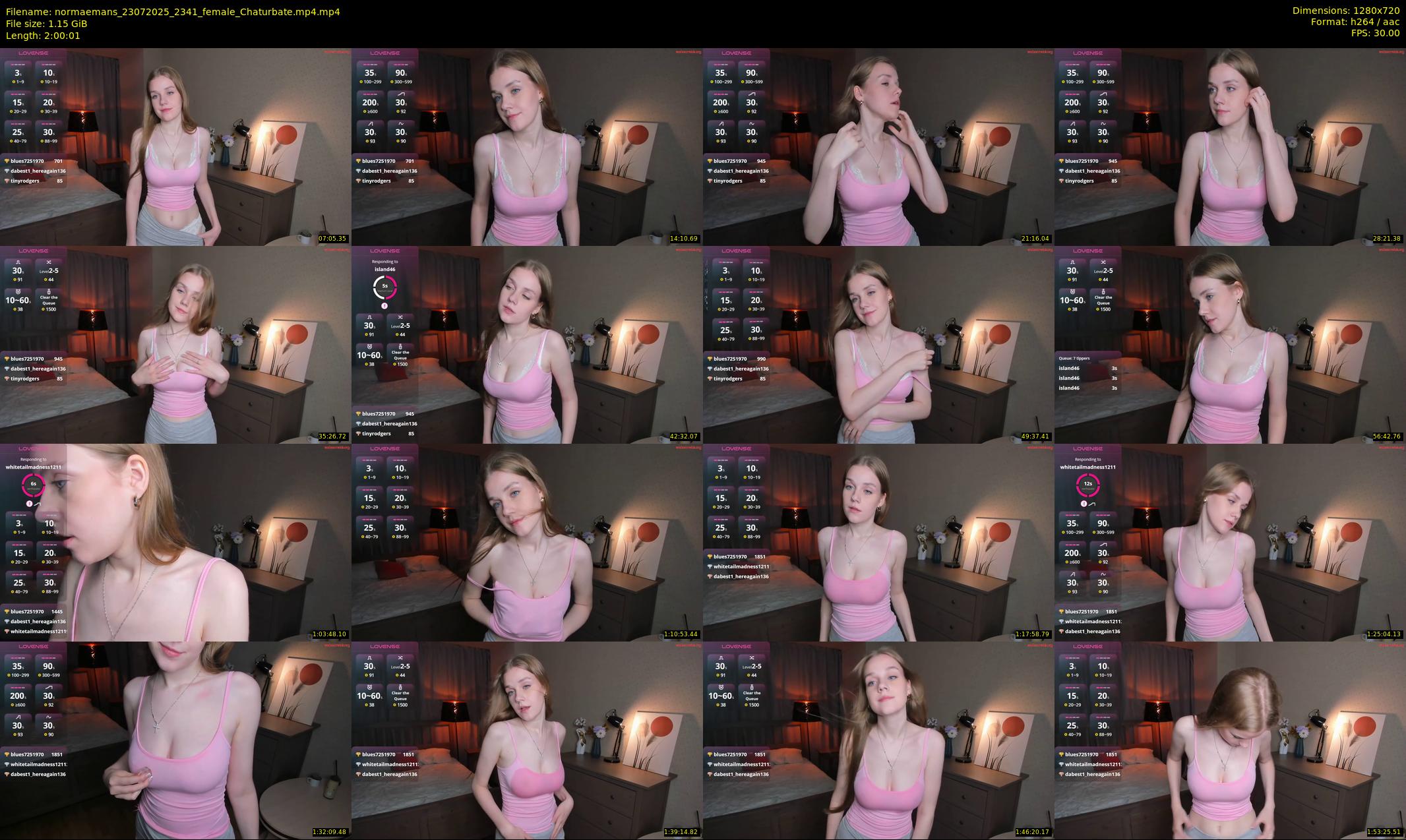 normaemans — 121 minute Chaturbate female cam show recording, 720p, Jul 23, 2025