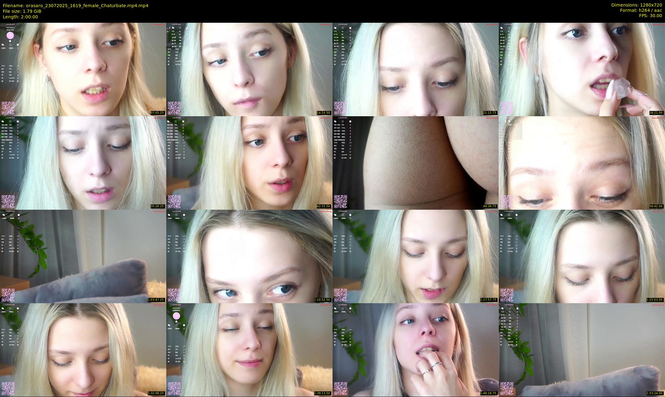 orasaro — 120 minute Chaturbate female cam show recording, 720p, Jul 23, 2025