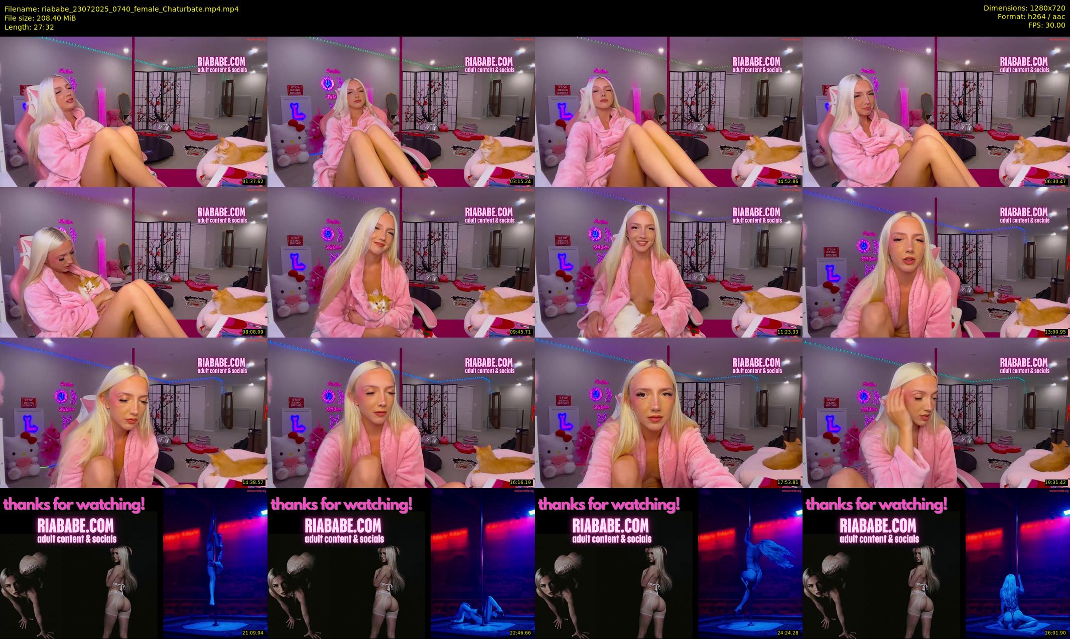 riababe — 28 minute Chaturbate female cam show recording, 720p, Jul 23, 2025