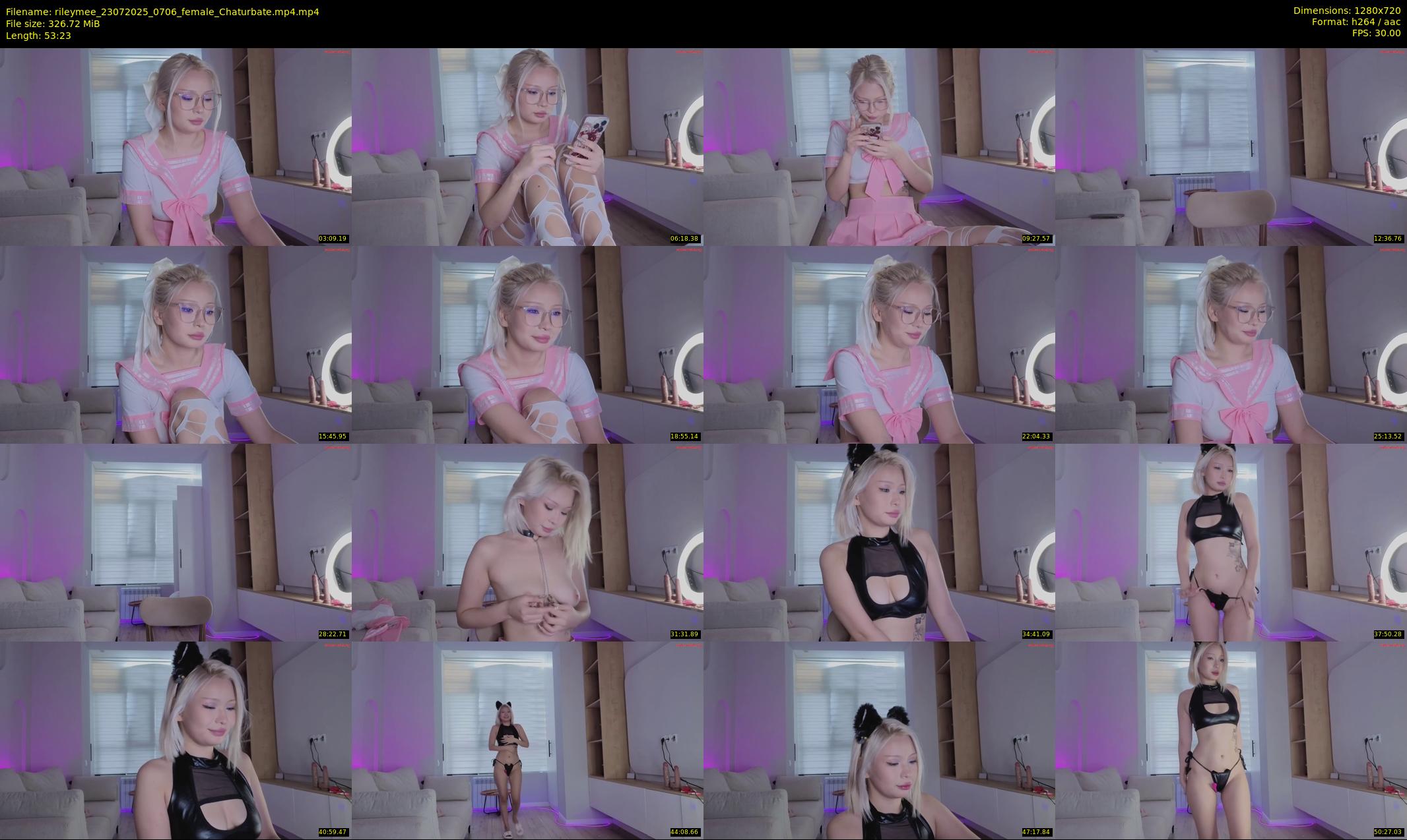 rileymee — 54 minute Chaturbate female cam show recording, 720p, Jul 23, 2025
