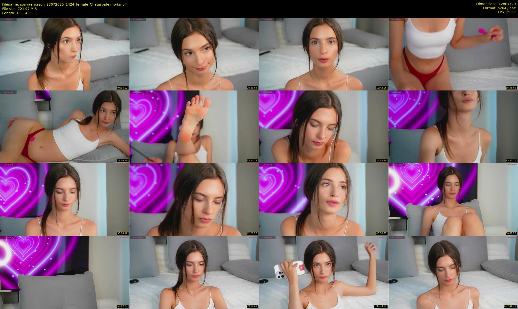 sonyaericsson — 72 minute Chaturbate female cam show recording, 720p, Jul 23, 2025