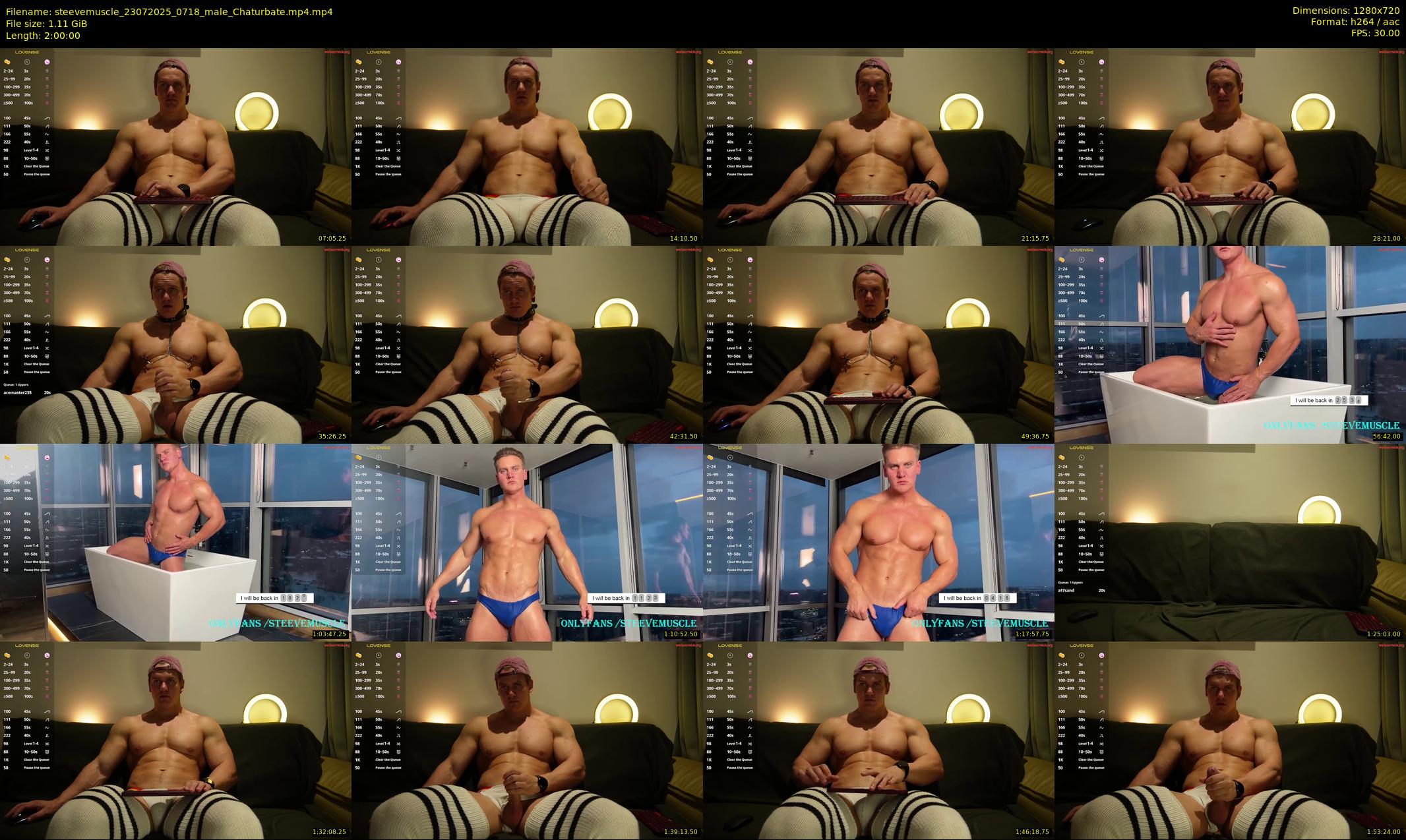 steevemuscle — 120 minute Chaturbate male cam show recording, 720p, Jul 23, 2025