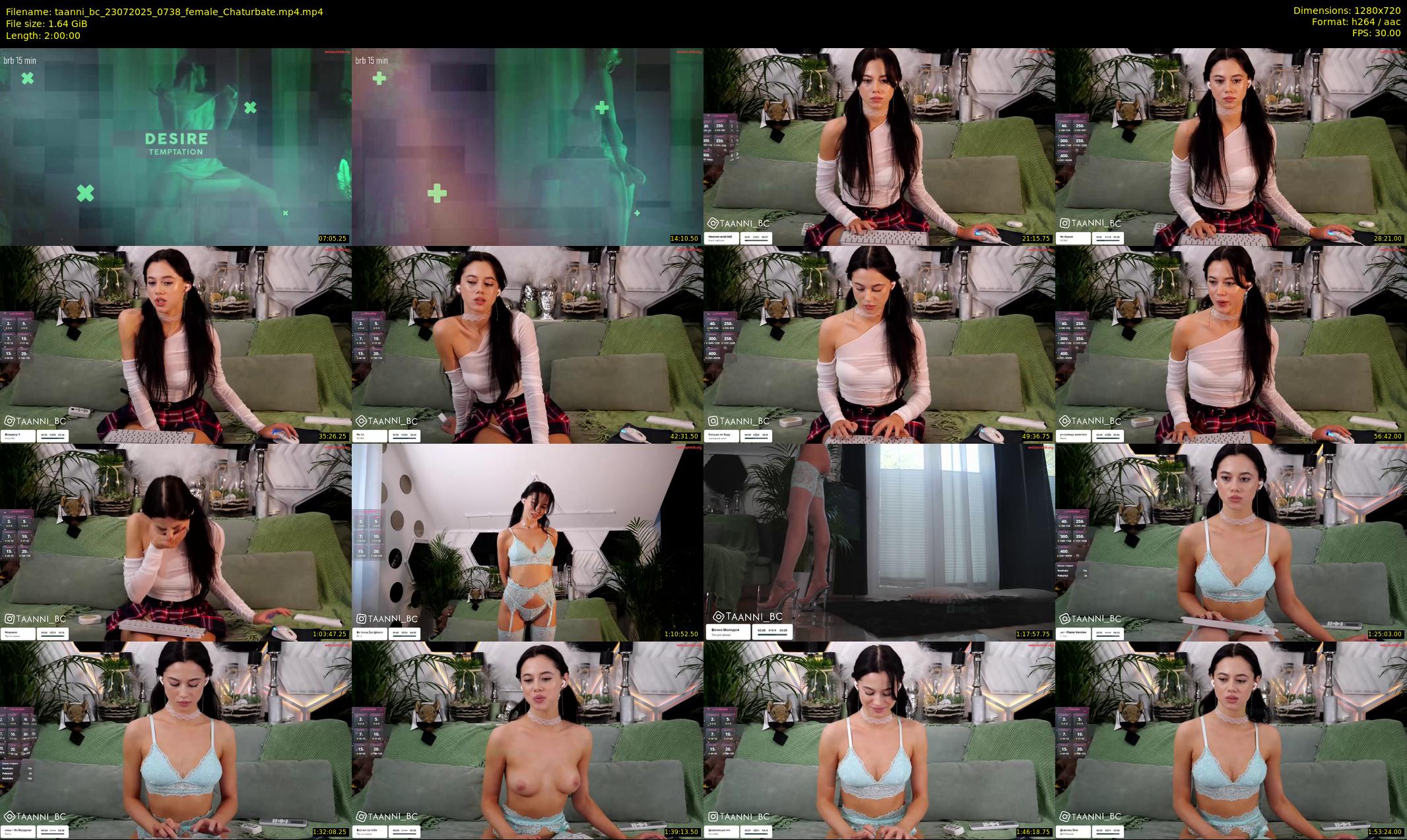 taanni_bc — 120 minute Chaturbate female cam show recording, 720p, Jul 23, 2025
