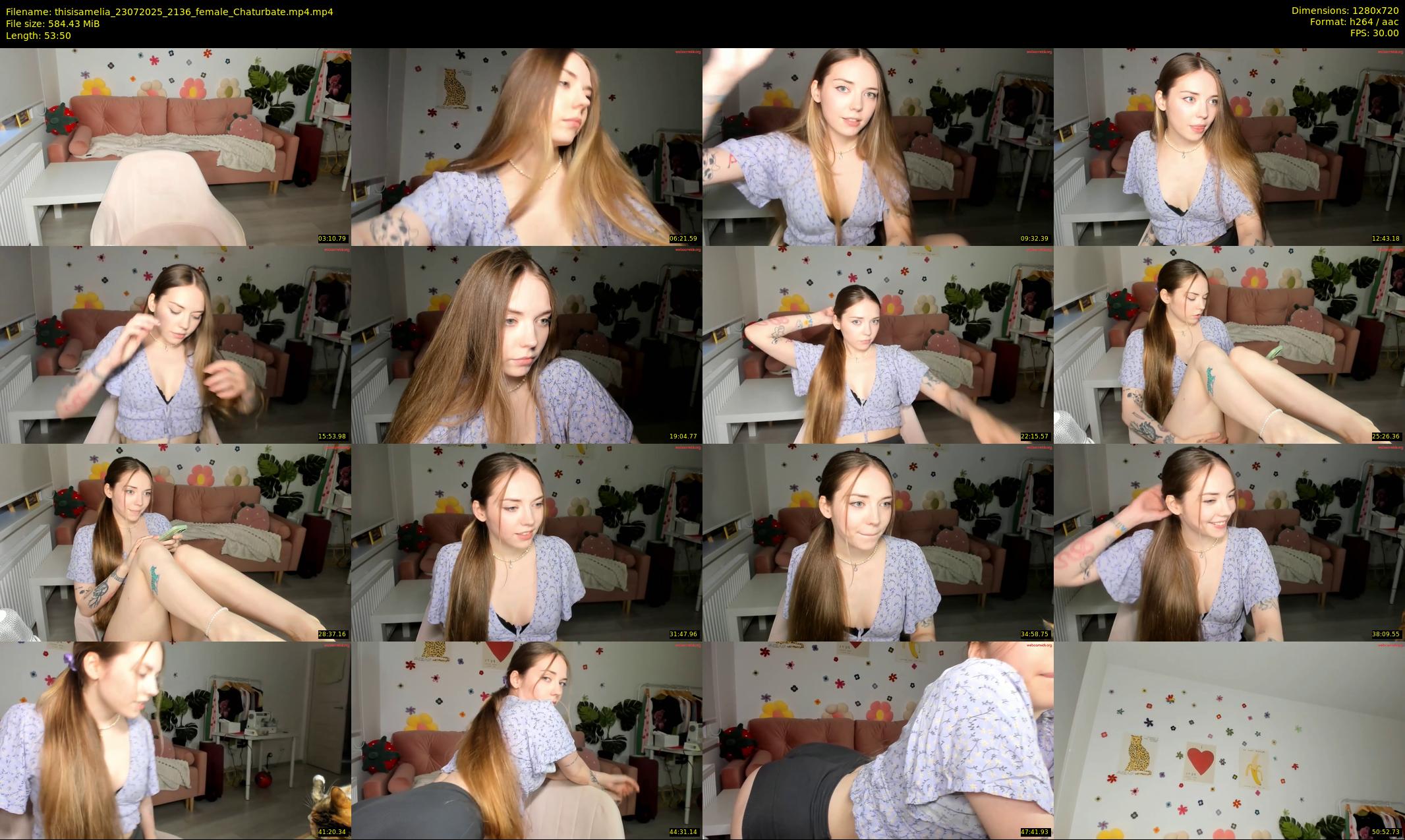 thisisamelia — 54 minute Chaturbate female cam show recording, 720p, Jul 23, 2025