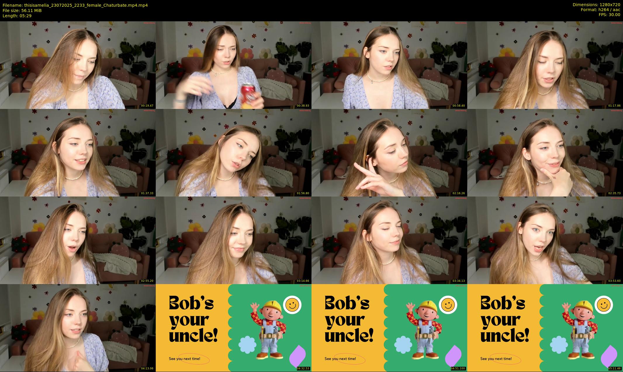 thisisamelia — 6 minute Chaturbate female cam show recording, 720p, Jul 23, 2025
