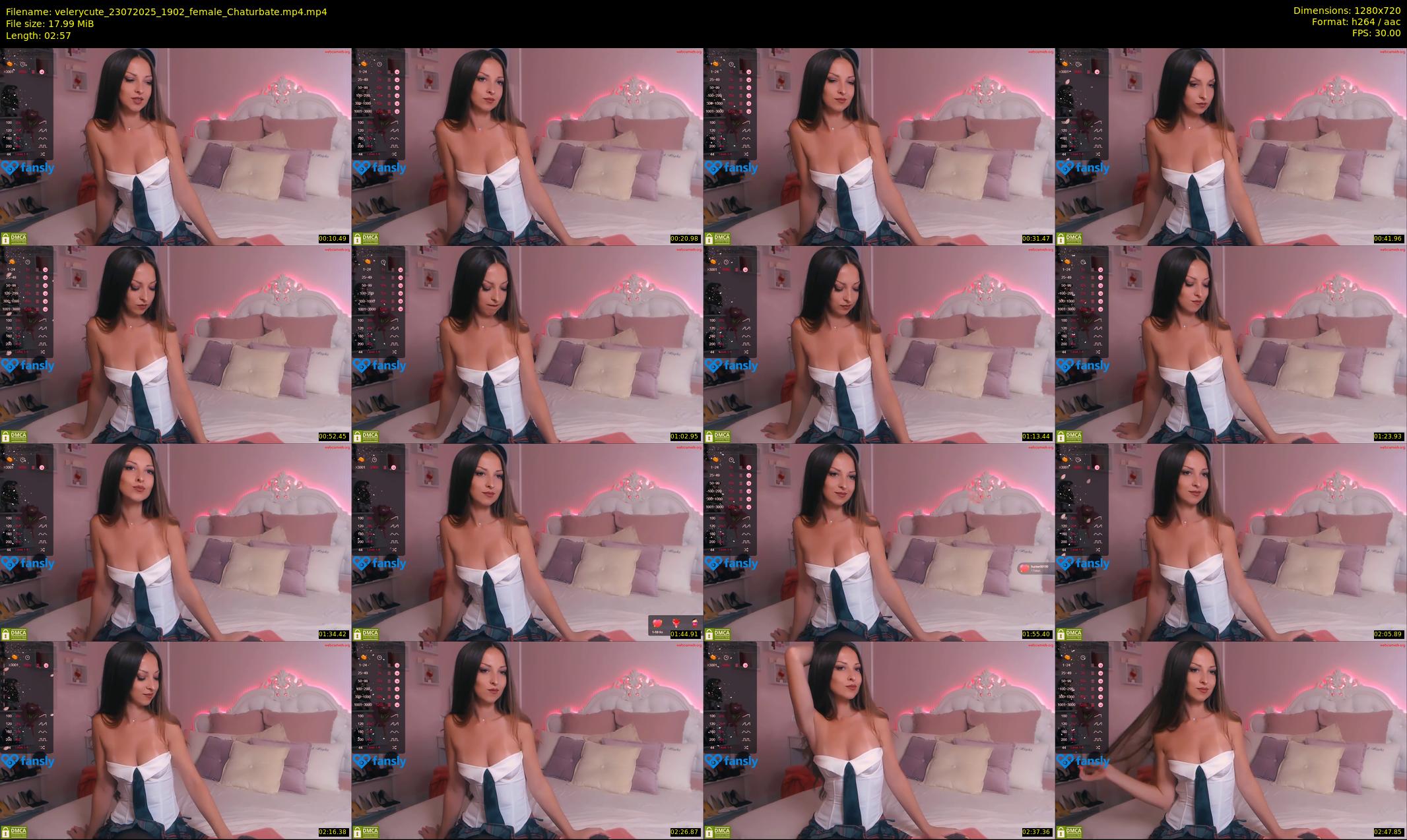 velerycute — 3 minute Chaturbate female cam show recording, 720p, Jul 23, 2025