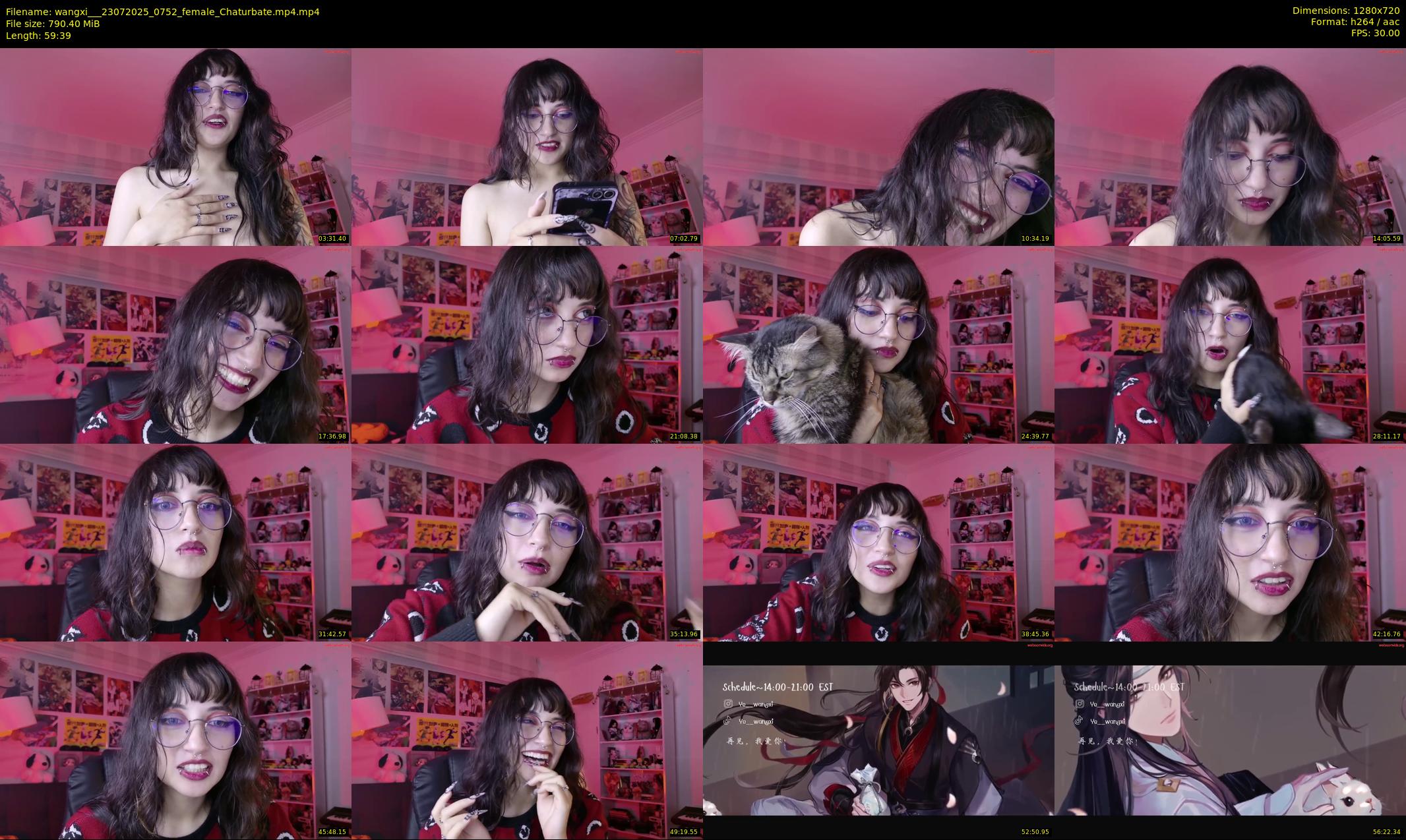 wangxi__ — 60 minute Chaturbate female cam show recording, 720p, Jul 23, 2025