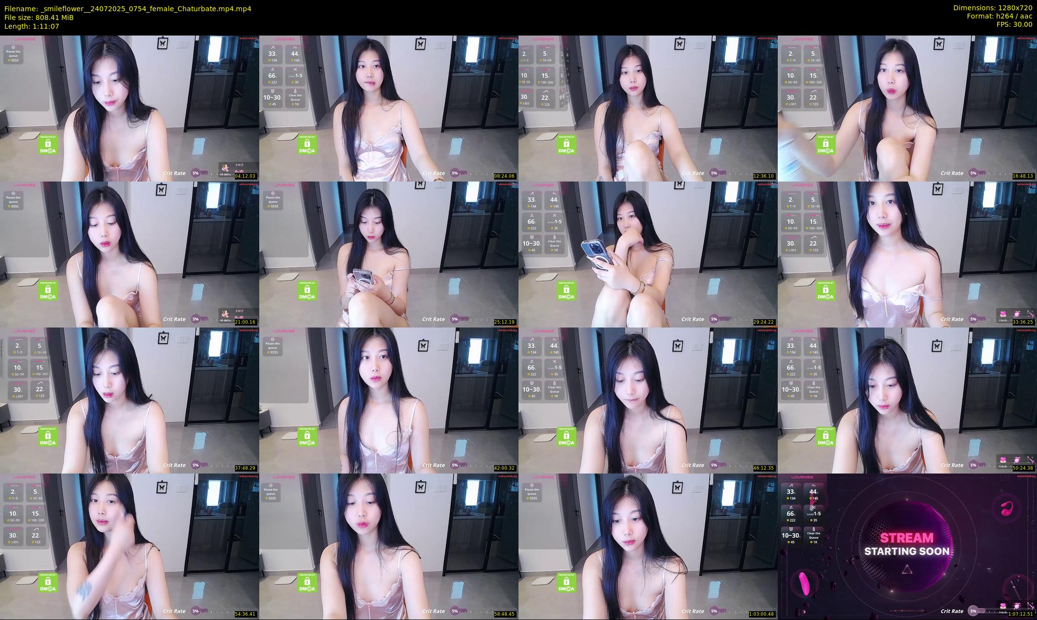 _smileflower_ — 72 minute Chaturbate female cam show recording, 720p, Jul 24, 2025