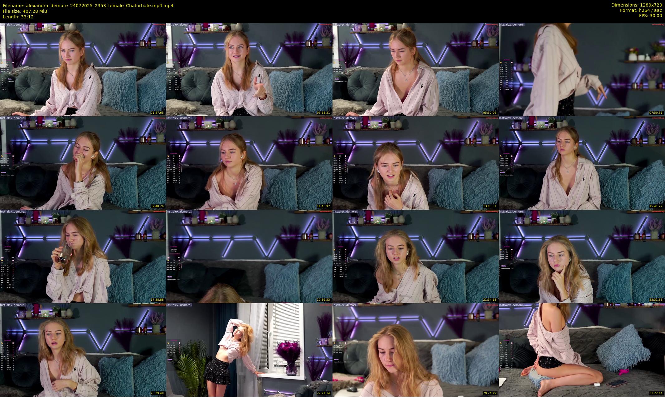 alexandra_demore — 34 minute Chaturbate female cam show recording, 720p, Jul 24, 2025