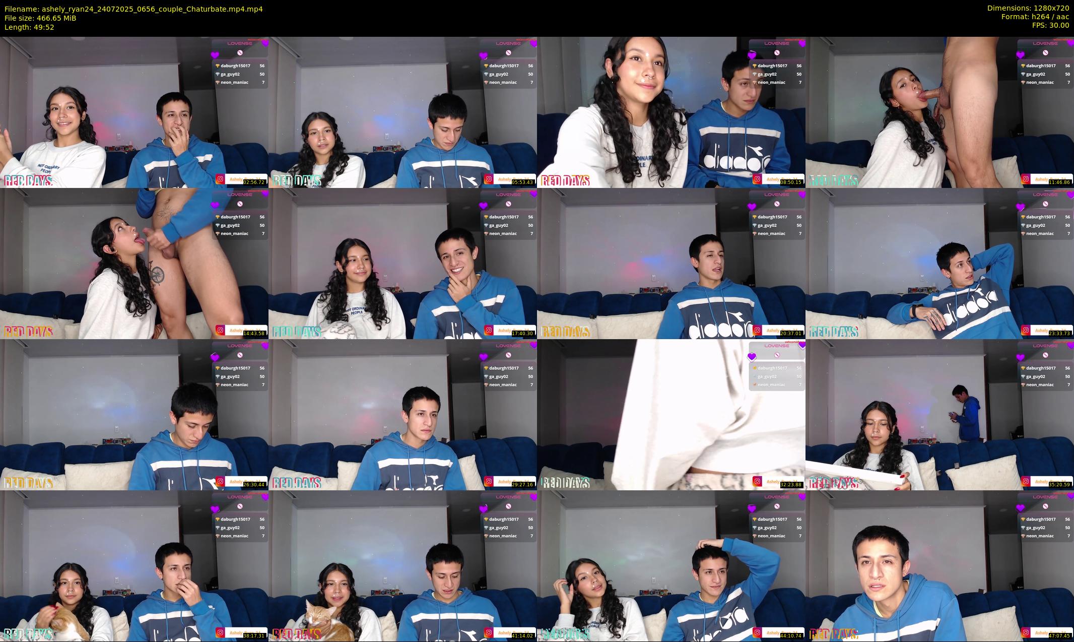 ashely_ryan24 — 50 minute Chaturbate couple cam show recording, 720p, Jul 24, 2025