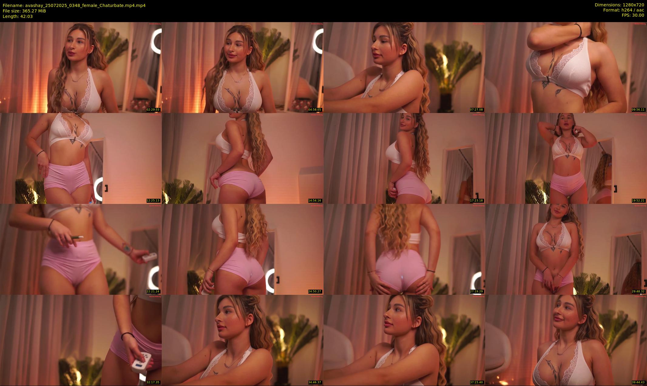 avashay — 43 minute Chaturbate female cam show recording, 720p, Jul 25, 2025