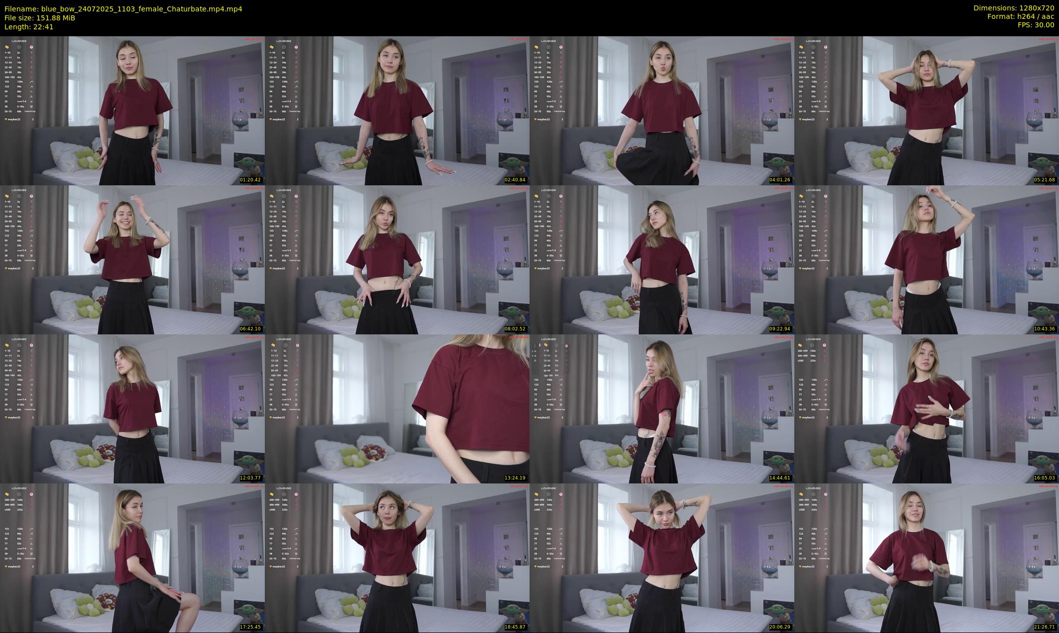 blue_bow — 23 minute Chaturbate female cam show recording, 720p, Jul 24, 2025